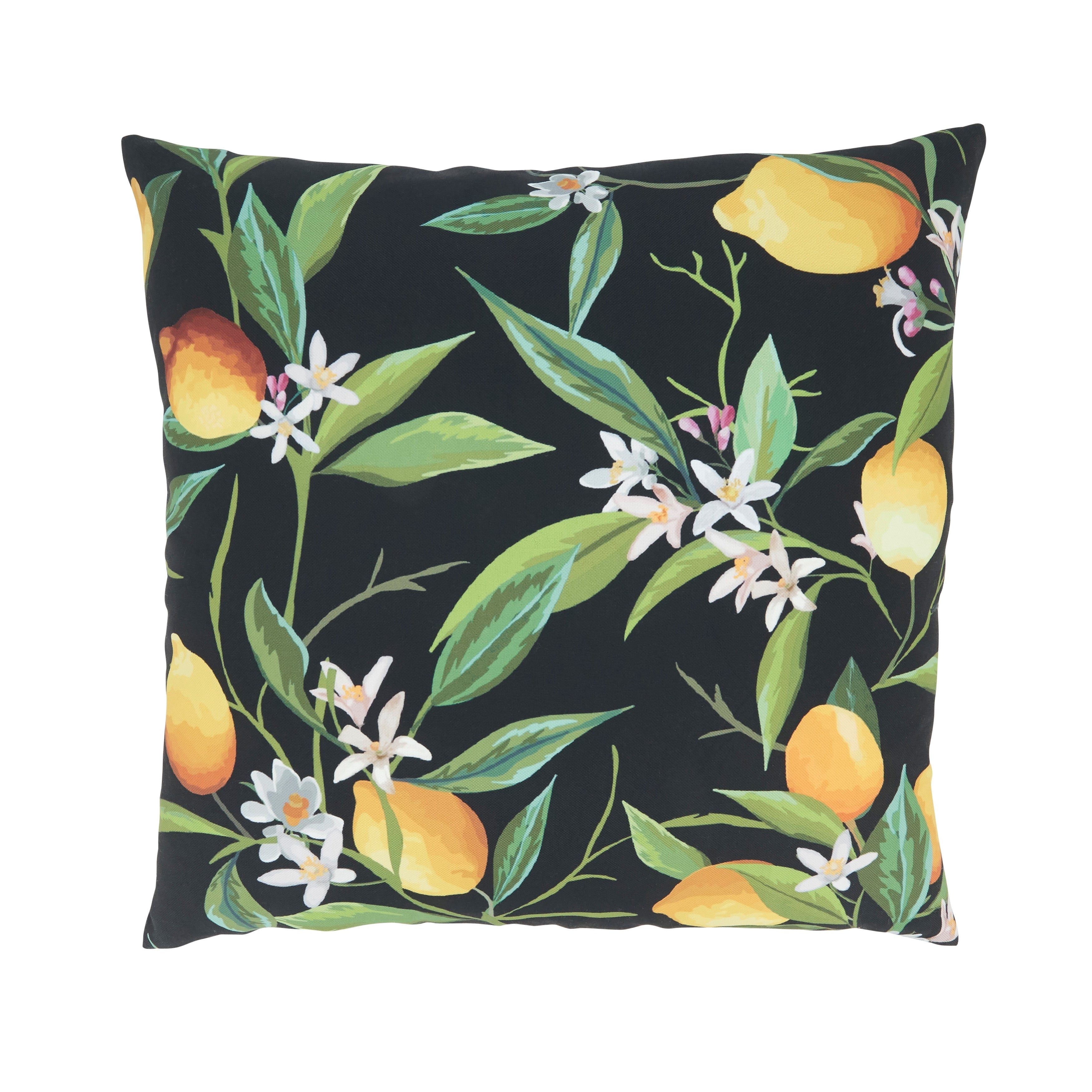 Poly-Filled Lemon Design Throw Pillow