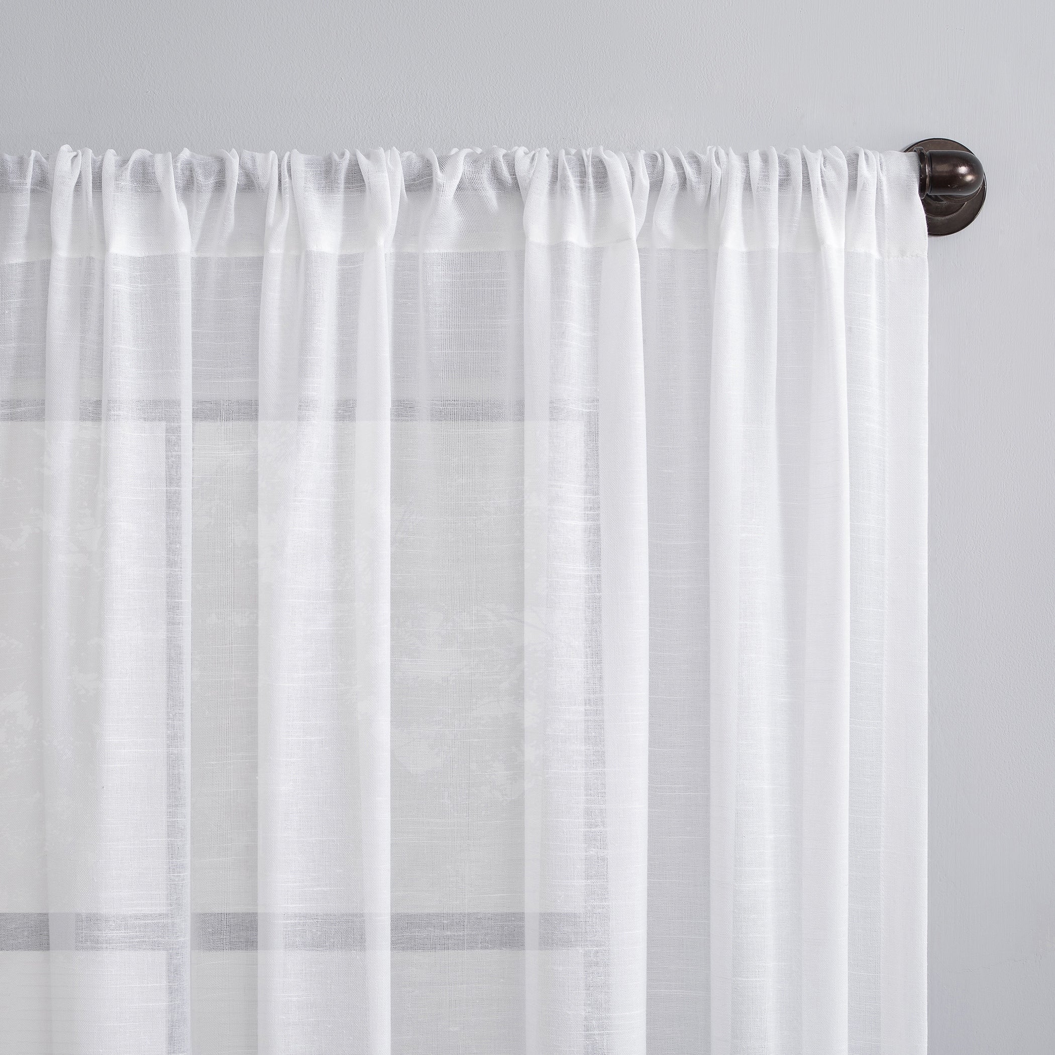 Archaeo Slub Textured Linen Blend Curtain, Single Panel