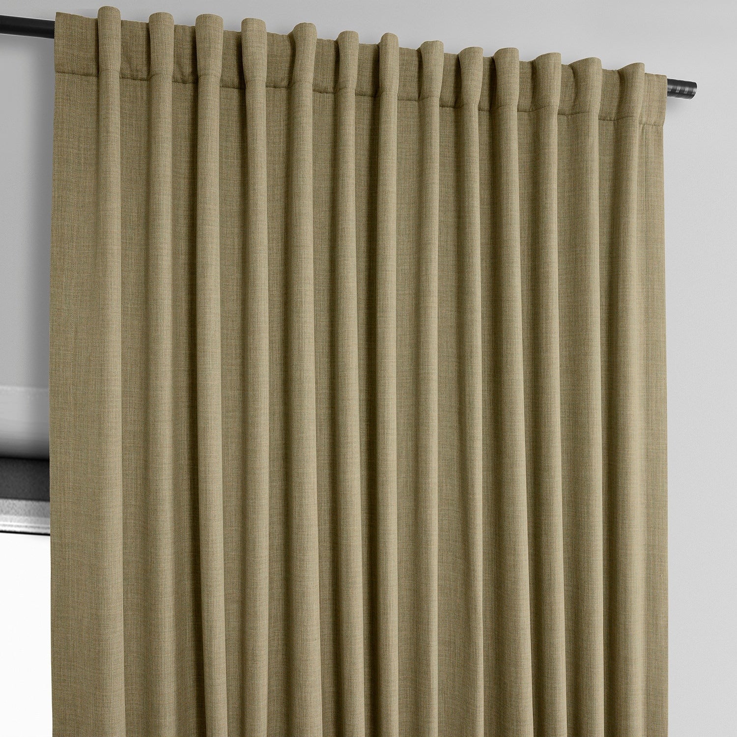 Exclusive Fabrics Faux Linen Room Darkening Curtain (1 Panel)