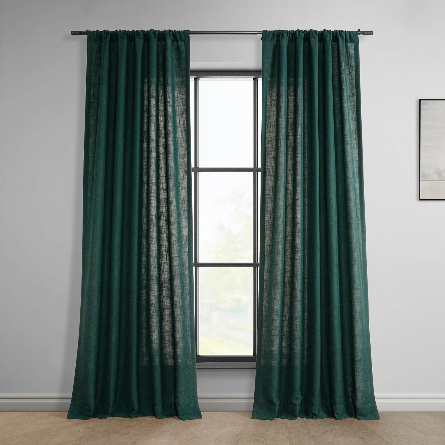 Exclusive Fabrics Classic Faux Linen Curtain (1 Panel)