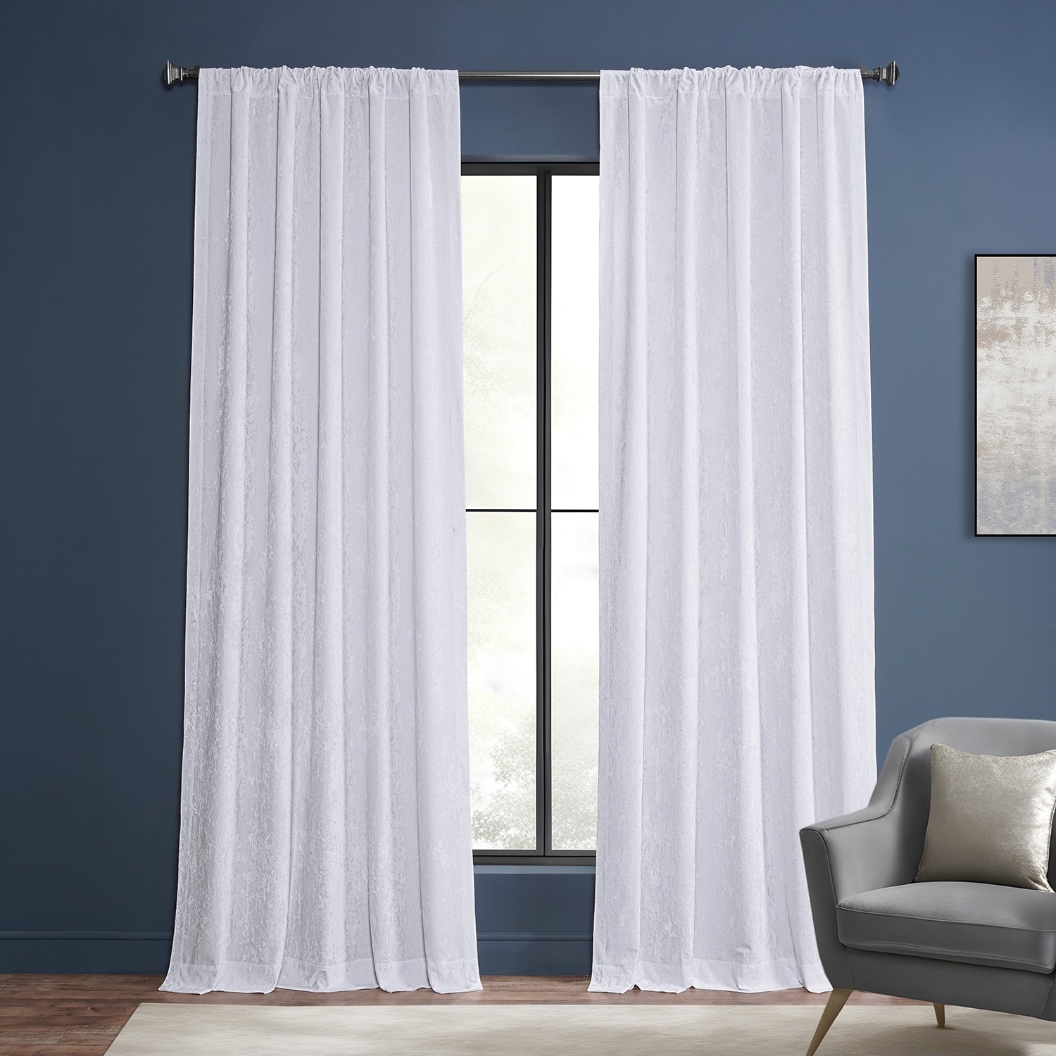 Exclusive Fabrics Lush Crush Velvet Curtains - Room Darkening Curtain for Bedroom & Living Room (1 Panel)