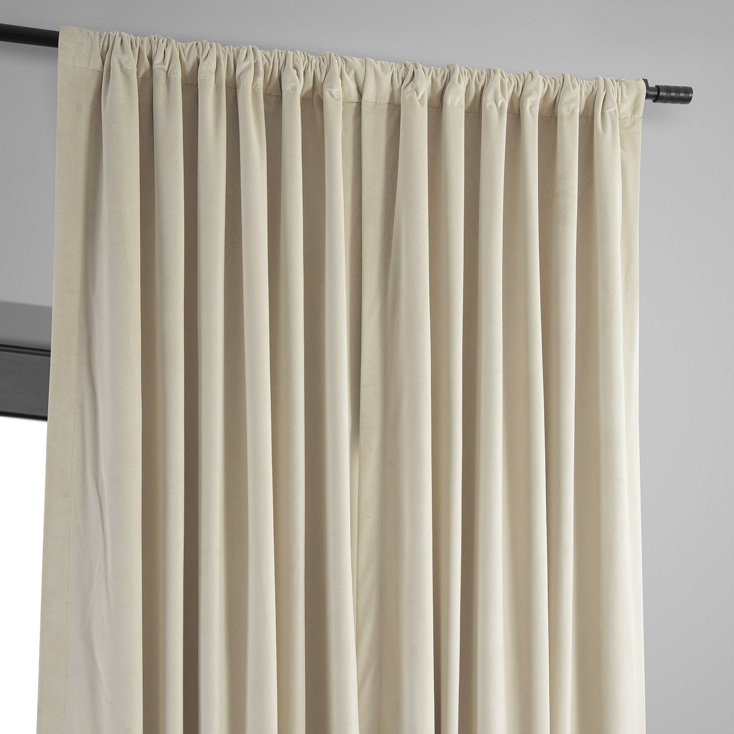 Exclusive Fabrics Signature Extra Wide Blackout Velvet Curtains (1 Panel) - Luxurious Blackout Drapes