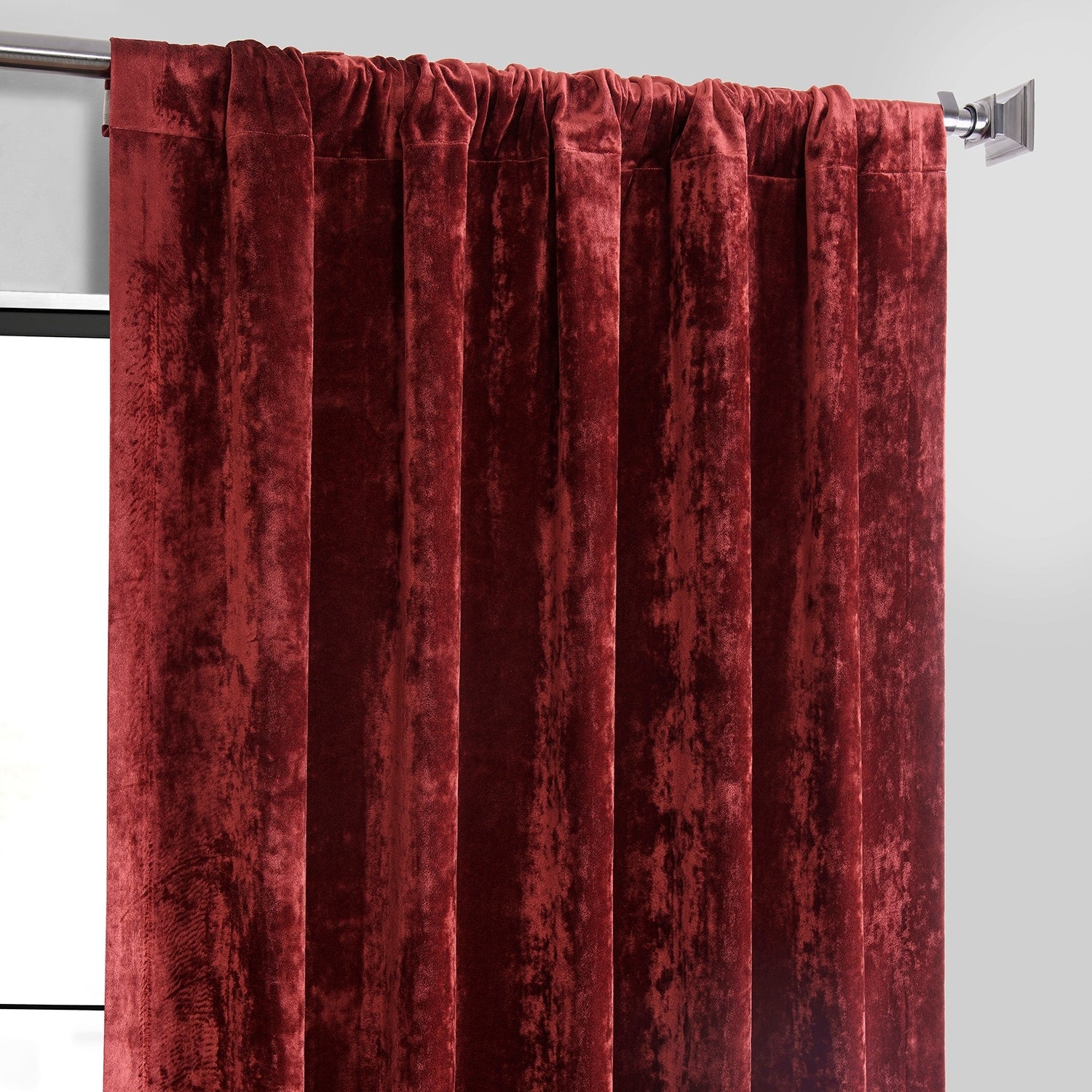 Exclusive Fabrics Lush Crush Velvet Curtains - Room Darkening Curtain for Bedroom & Living Room (1 Panel)