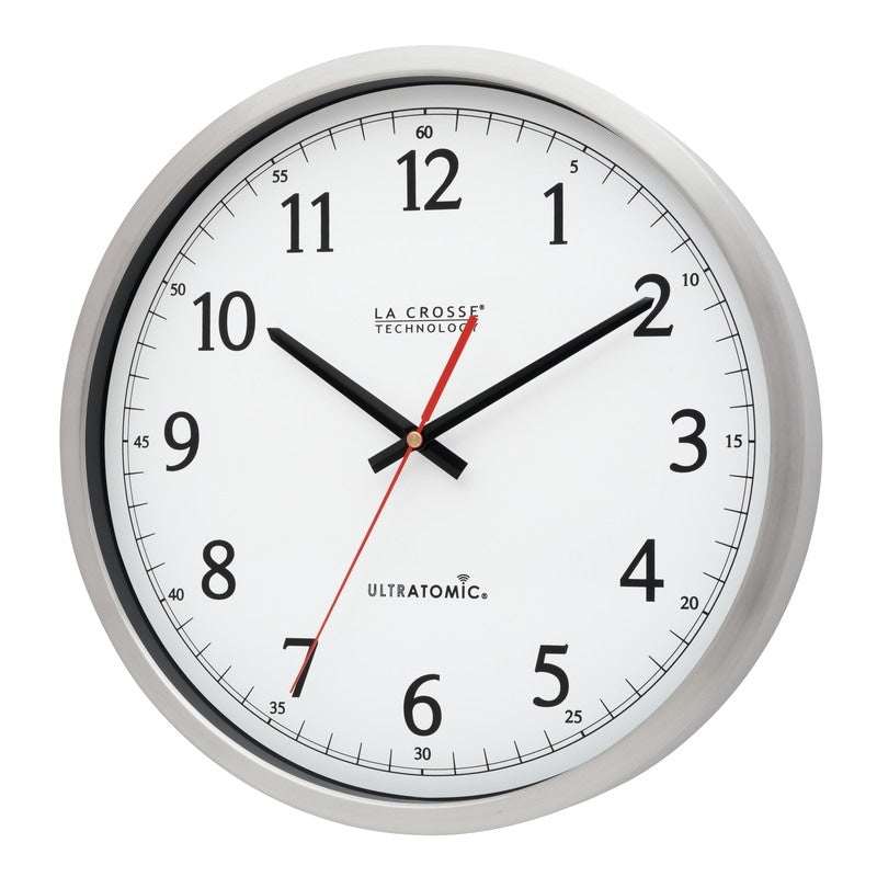 La Crosse Technology 404-1235UA-PL 14 In. UltrAtomic Metal Wall Clock