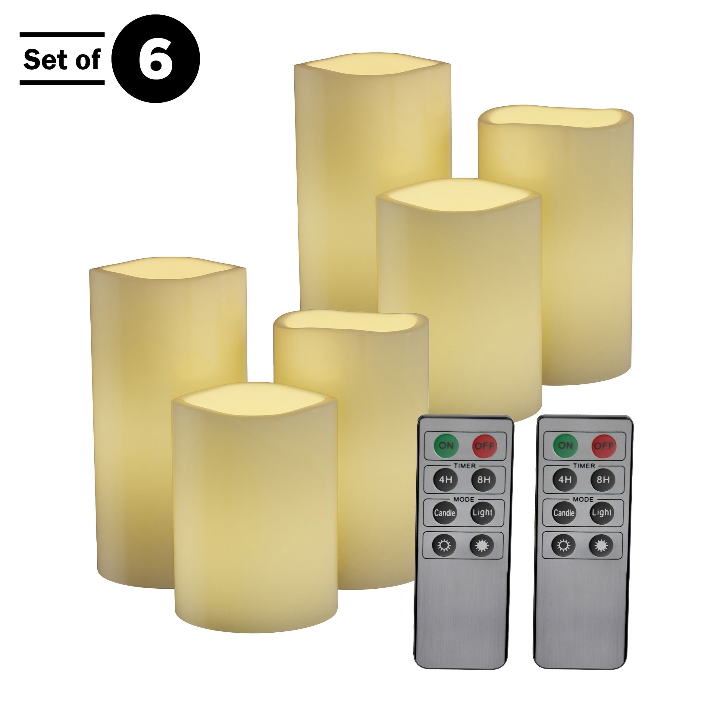 Lavish Home Set of 3 LED Flameless Candle with Remote