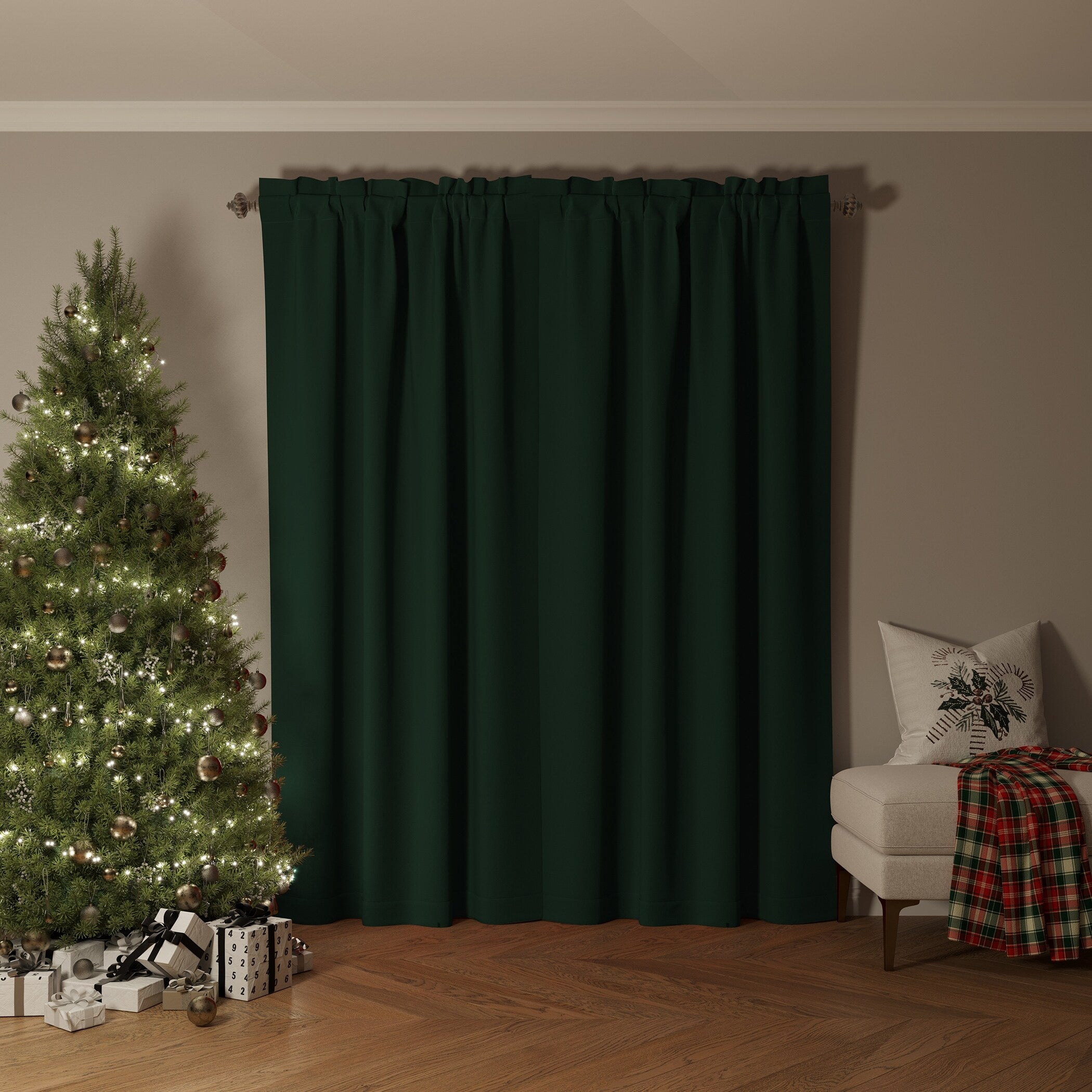 Sun Zero Oslo Theater Grade Extreme Total Blackout Rod Pocket 1-Piece Curtain Panel, Single Panel