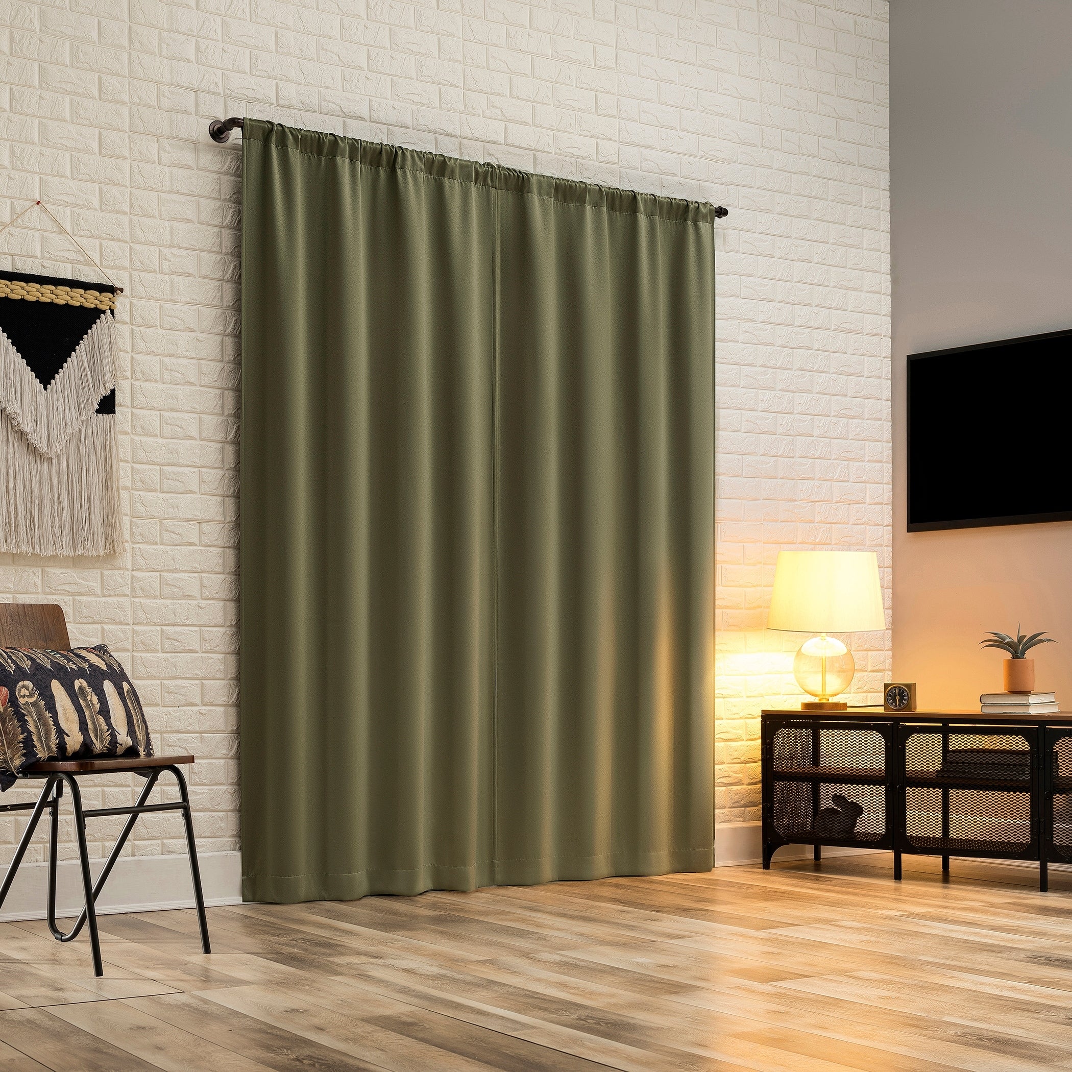 Sun Zero Bergen Theater Grade Extreme Total Blackout Rod Pocket 1-Piece Curtain Panel, Single Panel