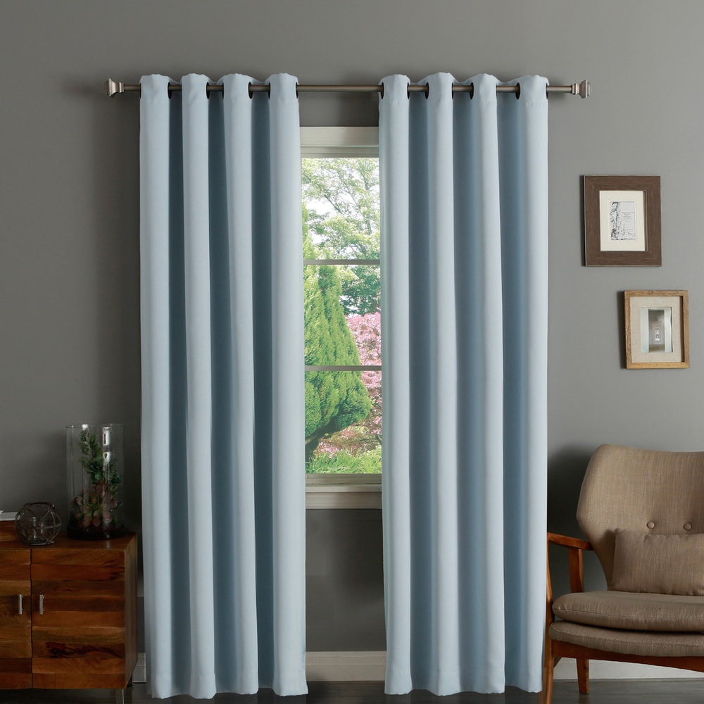 Aurora Home Thermal Insulated Blackout Grommet Top 84-inch Curtain Panel Pair - 52 x 84 - 52 x 84