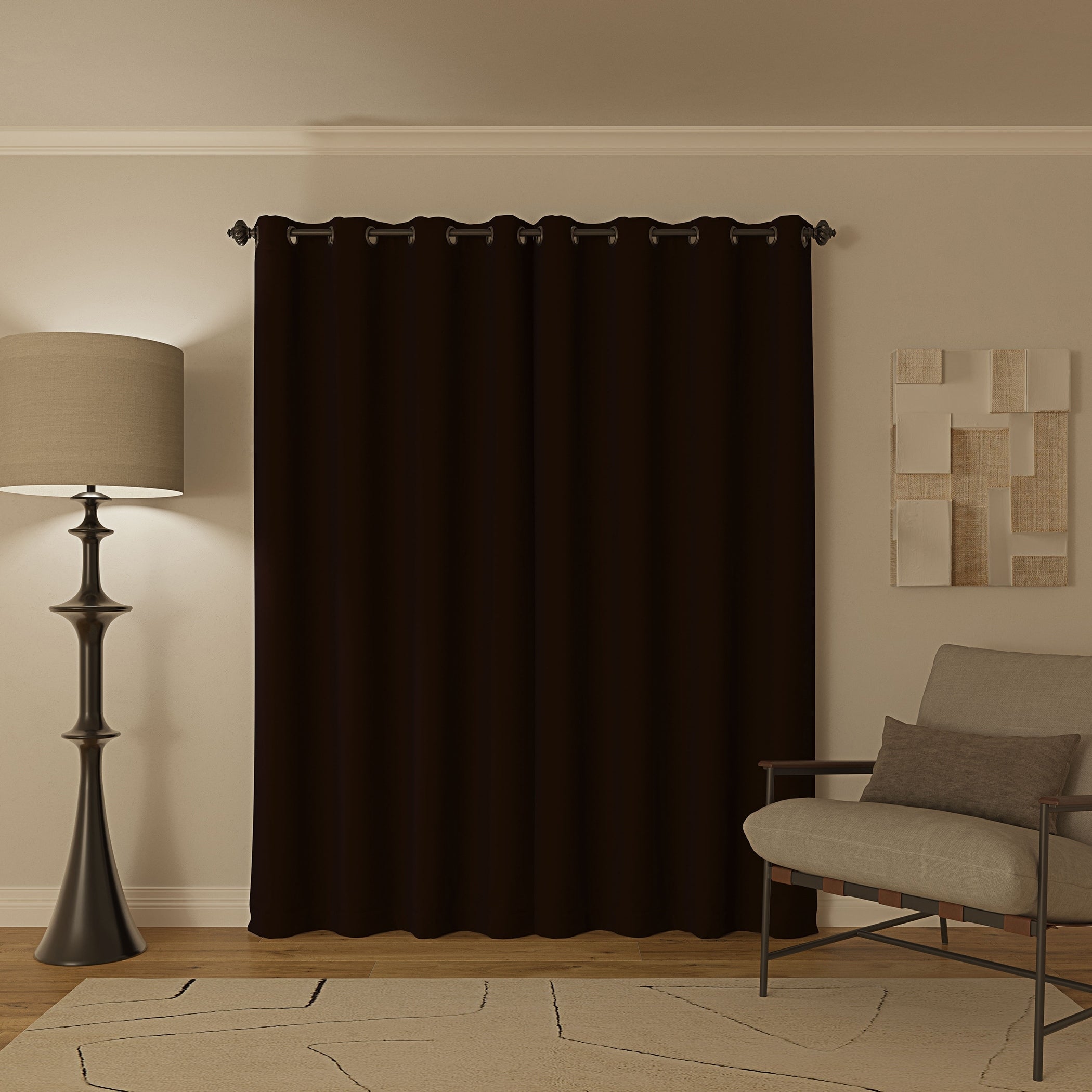 Sun Zero Oslo Theater Grade Extreme Total Blackout Grommet 1-Piece Curtain Panel, Single Panel