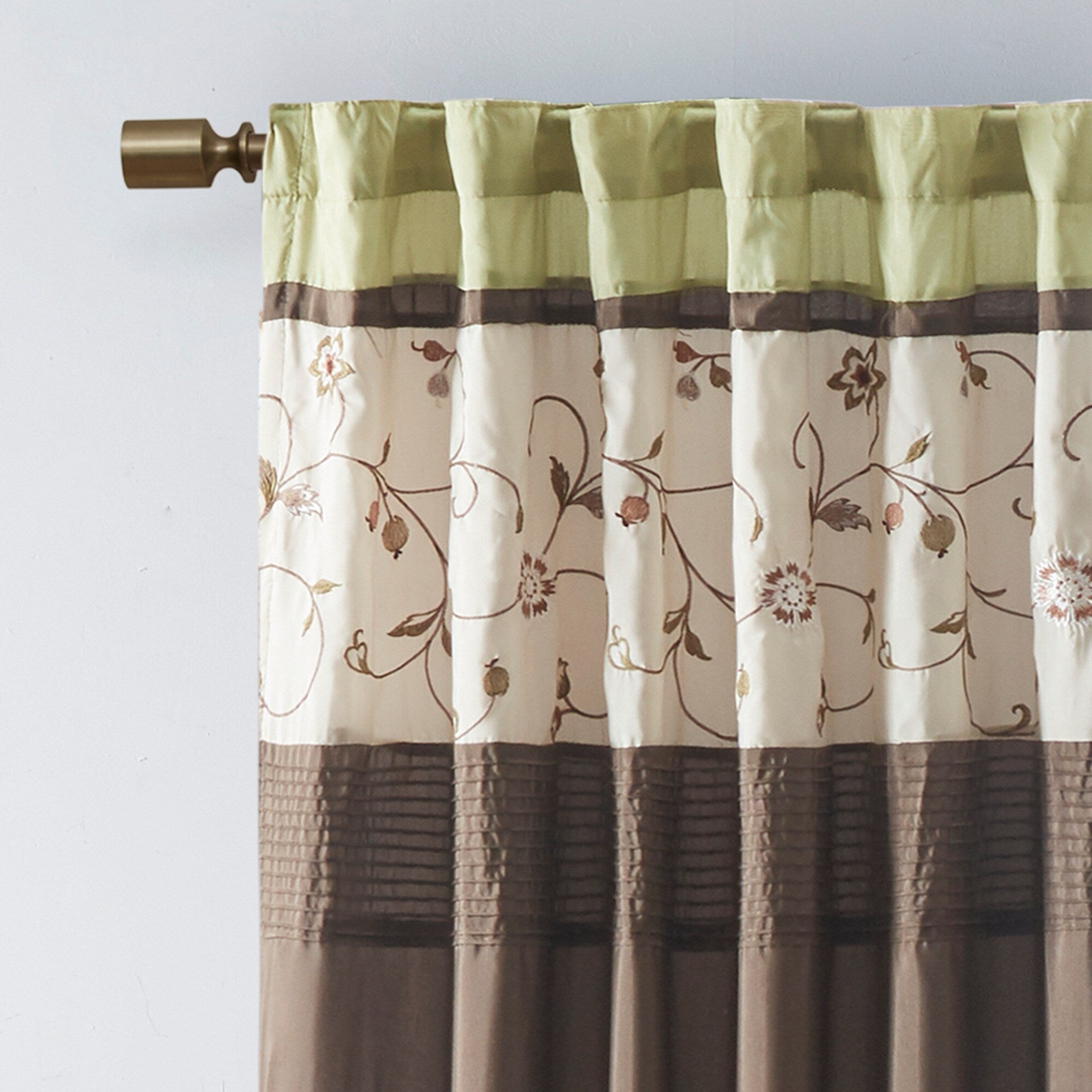 Madison Park Belle Embroidered Window Curtain Panel