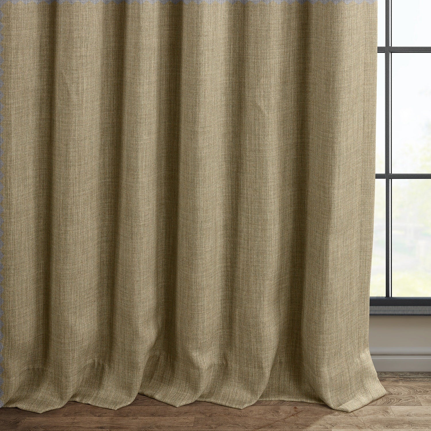 Exclusive Fabrics Faux Linen Room Darkening Curtain (1 Panel)