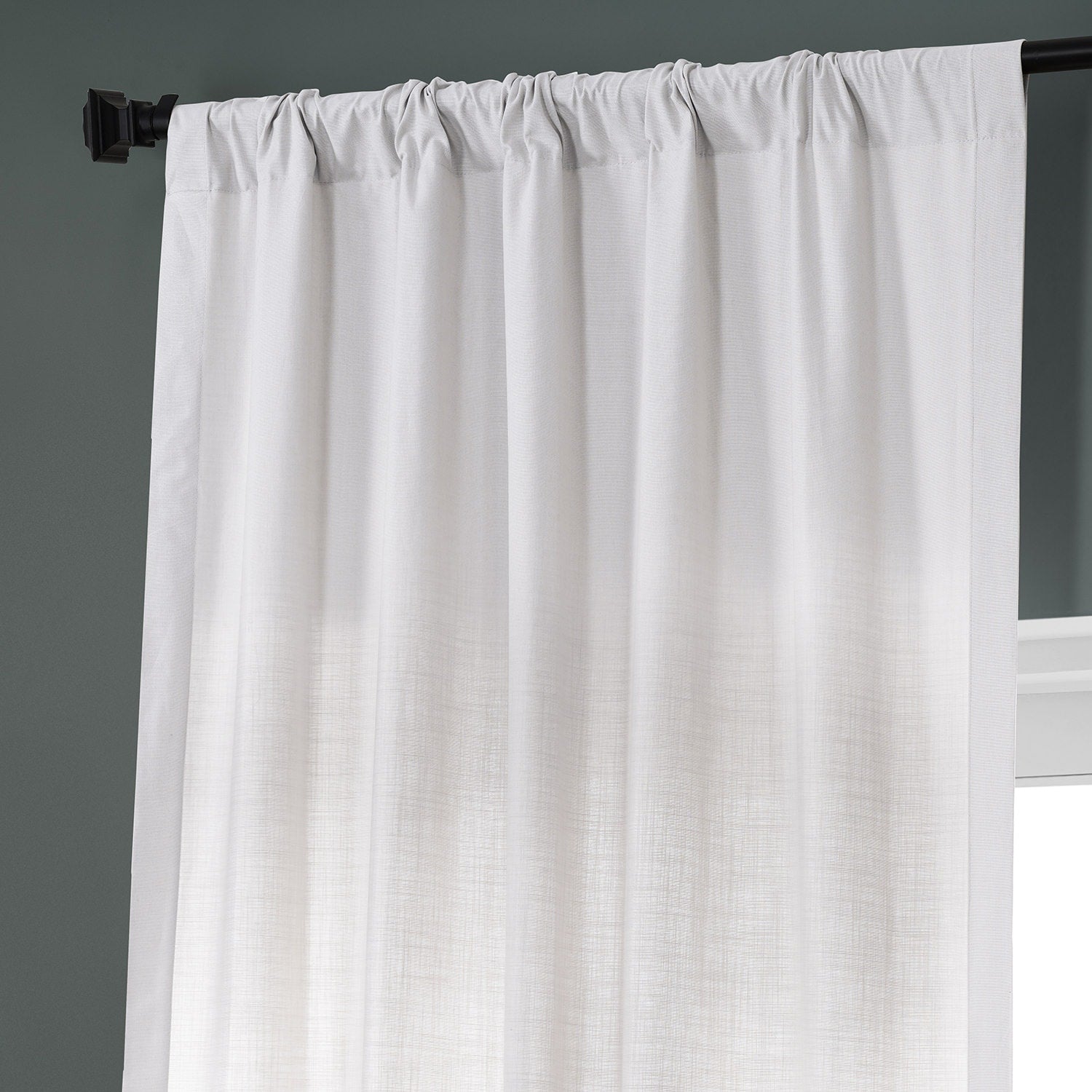 Exclusive Fabrics Dune Textured Solid Cotton Curtain Pair (2 Panels)