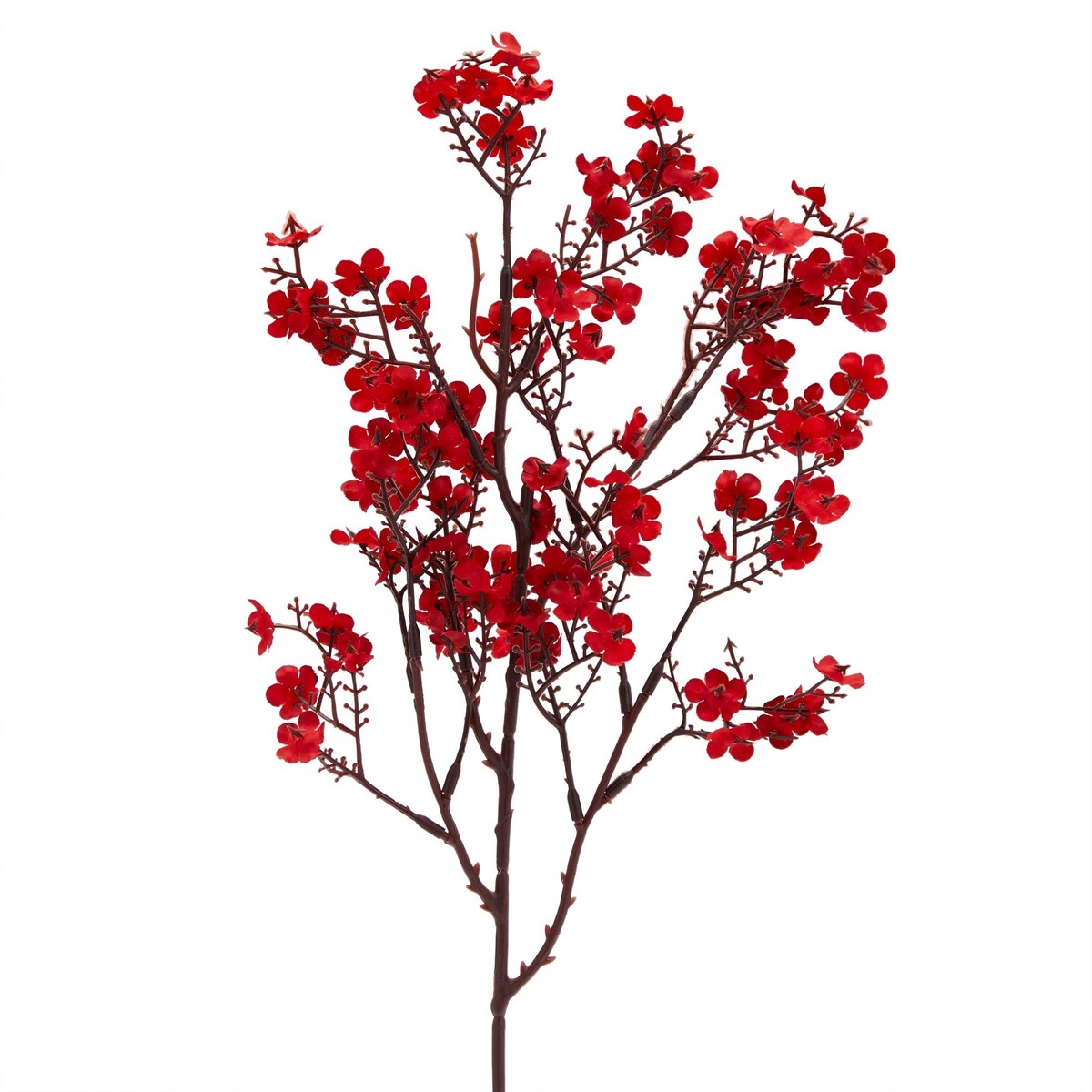 Silk Artificial Baby's Breath Flowers with Stem, Red Babies Breath Bouquets (20 In, 6 Pack)