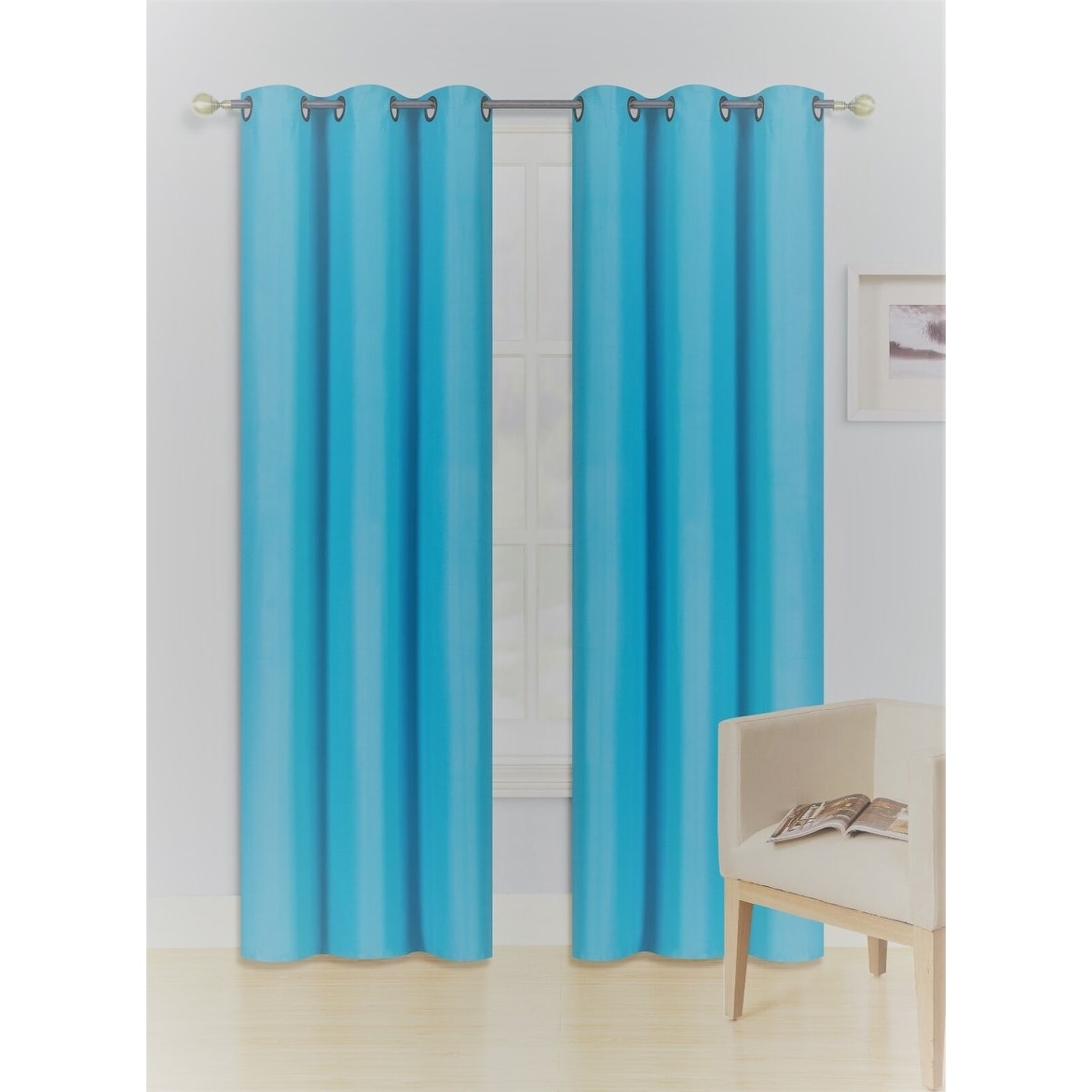 2 Pcs 108 Inch Heavy Insulated Blackout Curtain Panels