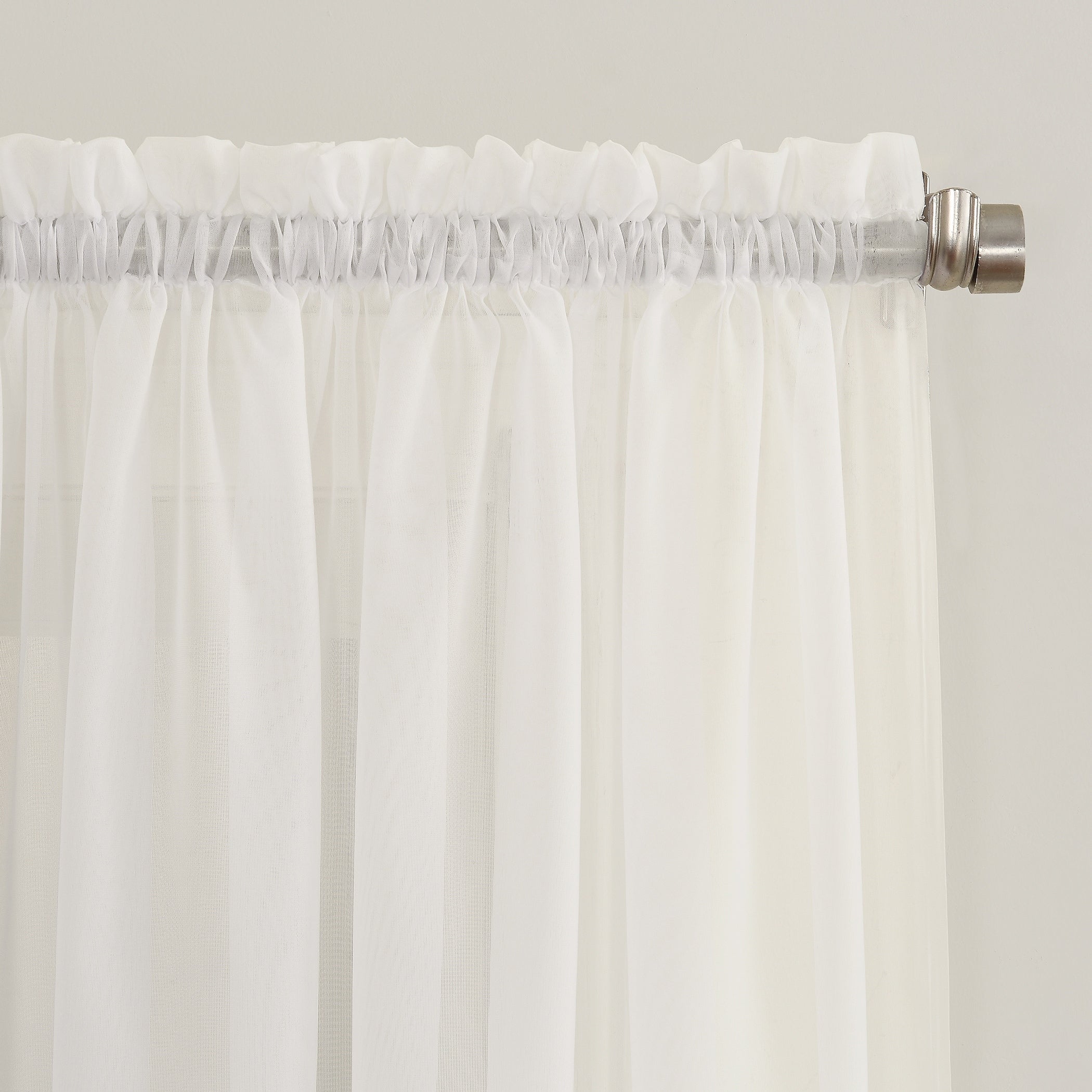 No. 918 Erica Crushed Voile Sheer Rod Pocket 1-Piece Curtain Panel, Single Panel