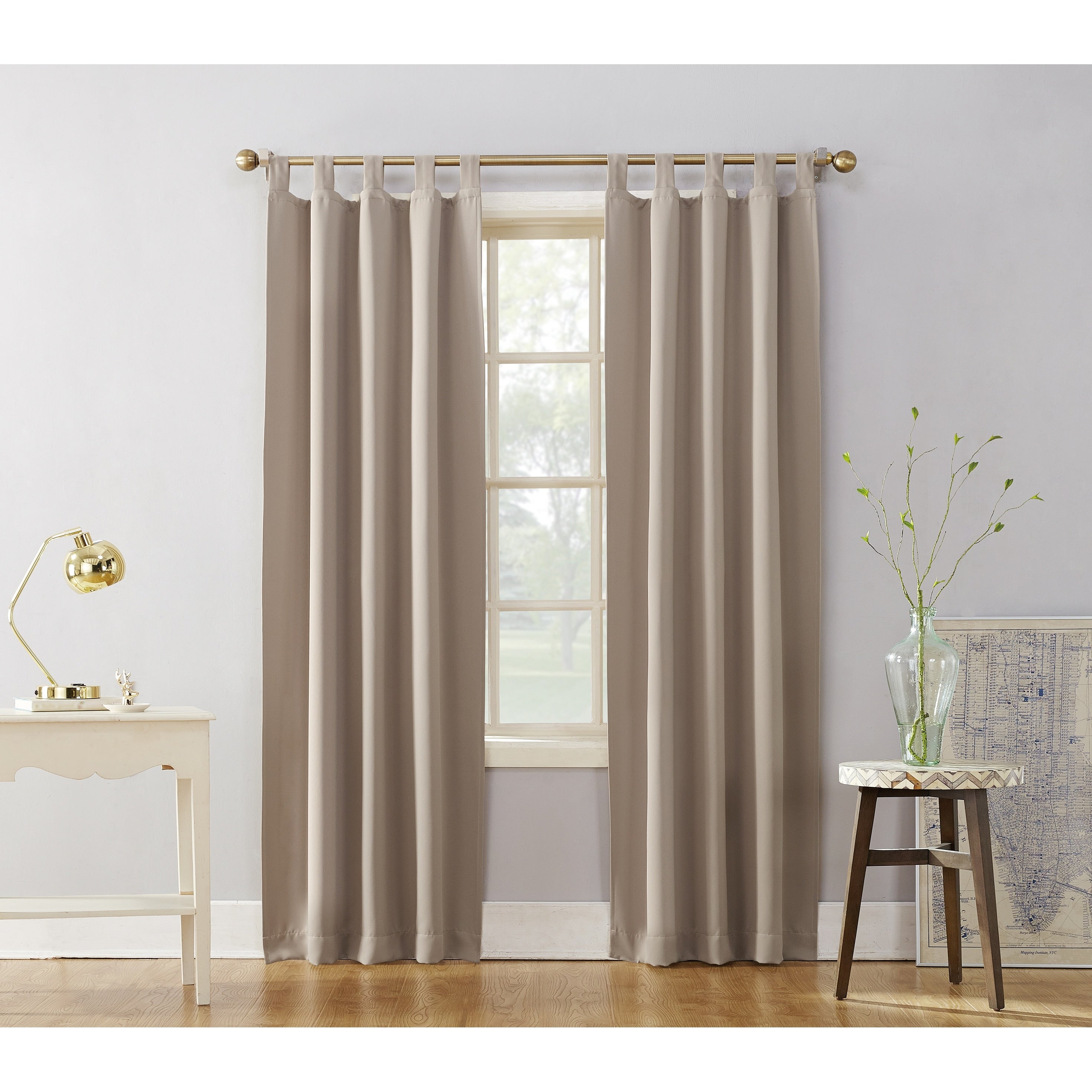 Sun Zero Hayden Energy Saving Blackout Tab Top 1-Piece Curtain Panel, Single Panel