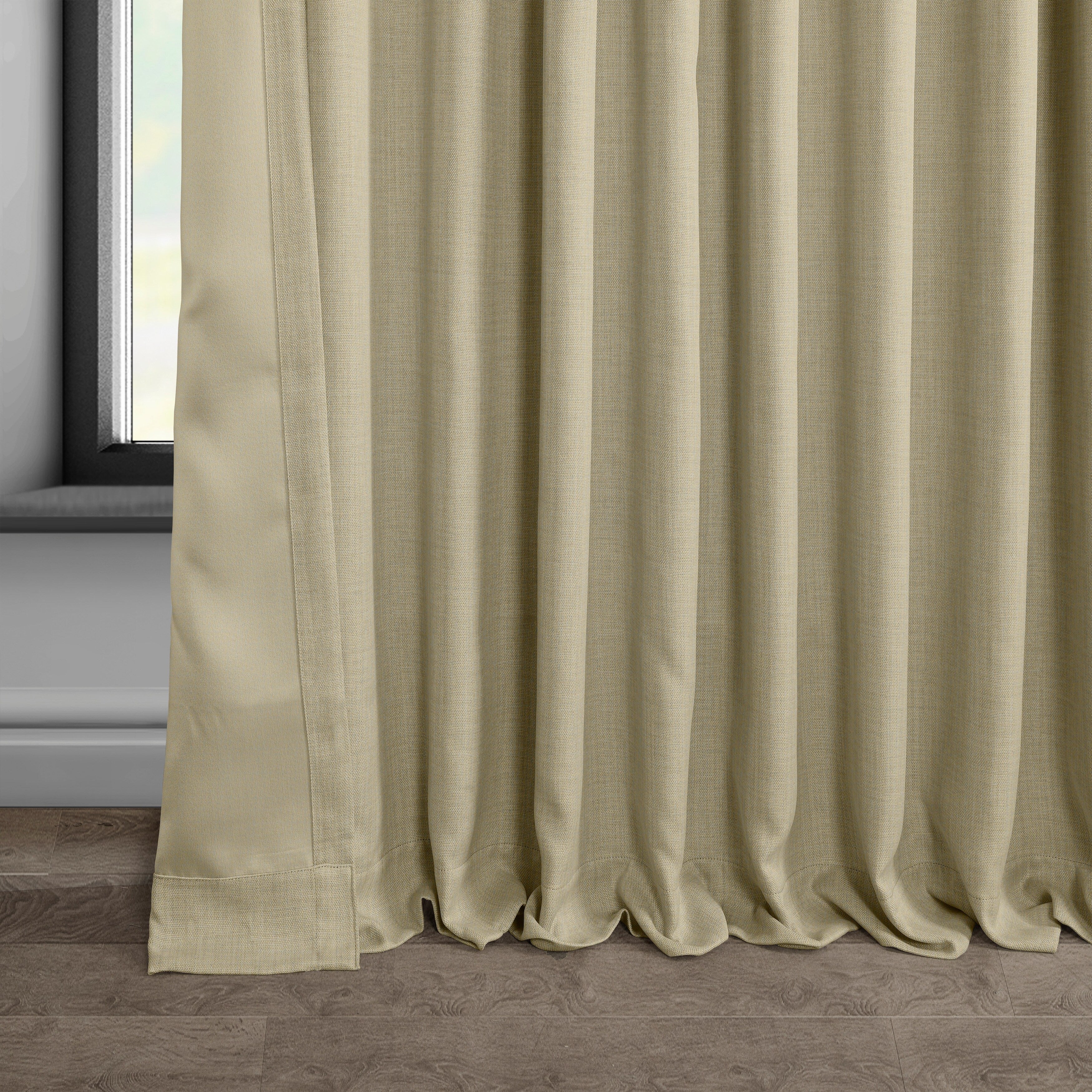 Exclusive Fabrics Faux Linen Room Darkening Curtain (1 Panel)