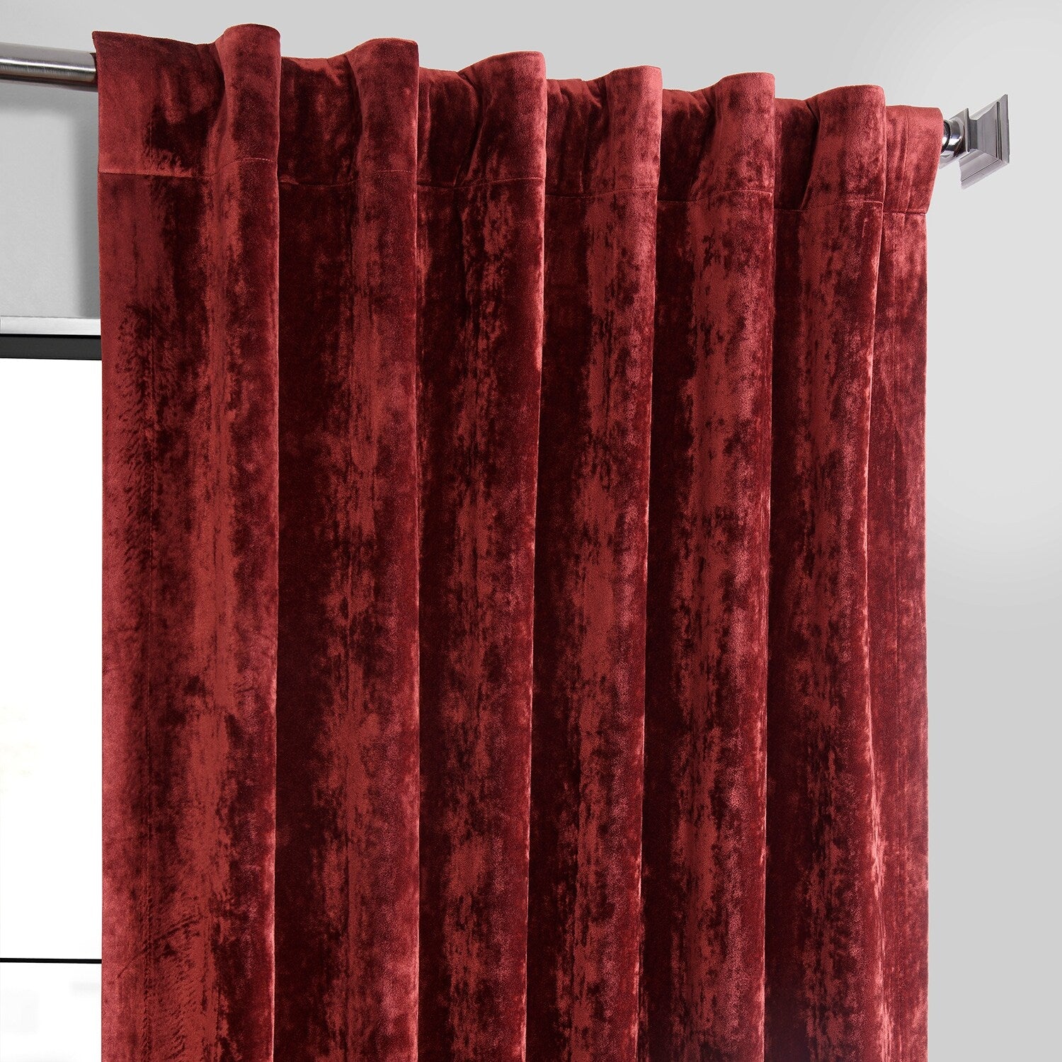 Exclusive Fabrics Lush Crush Velvet Curtains - Room Darkening Curtain for Bedroom & Living Room (1 Panel)