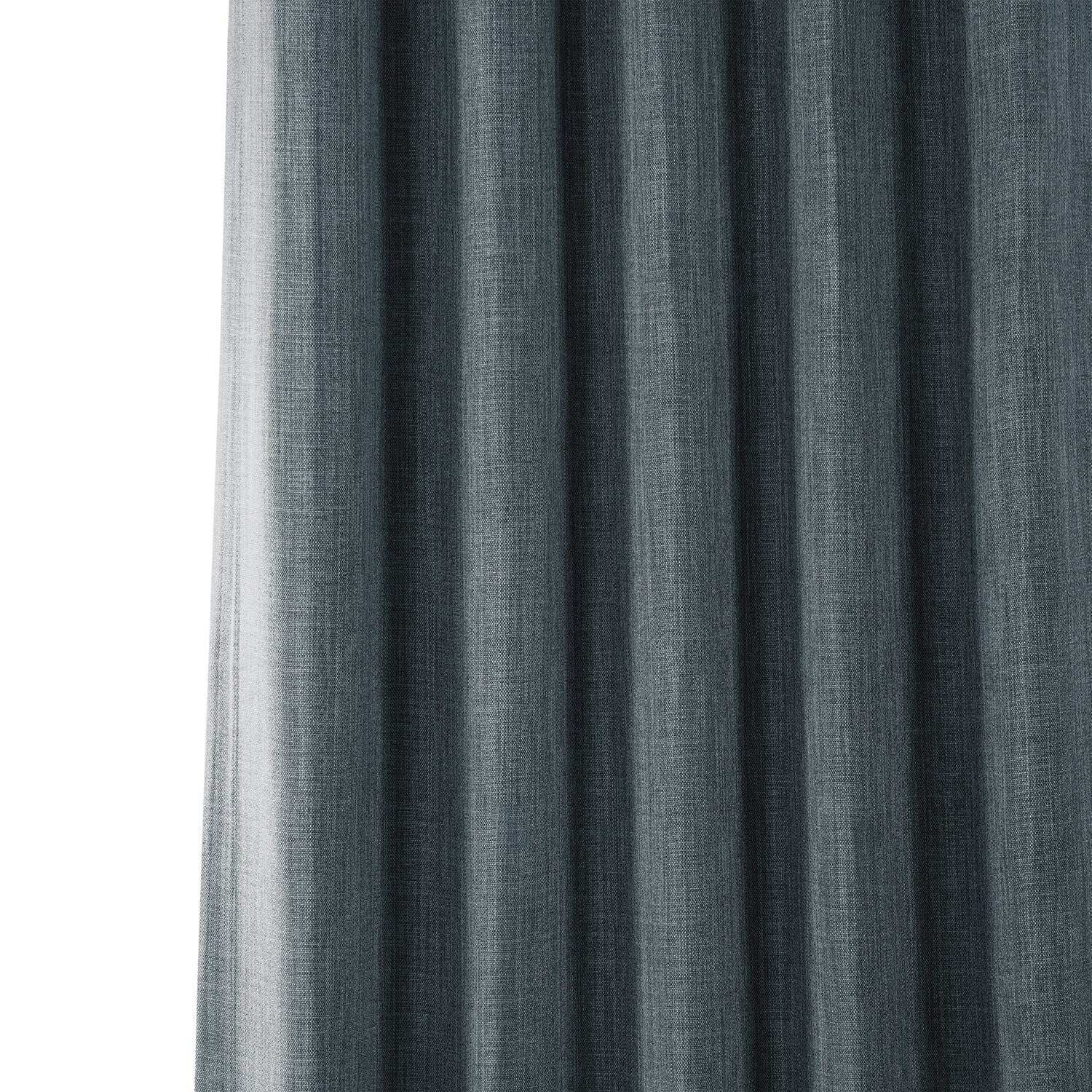 Exclusive Fabrics Faux Linen Room Darkening Curtain (1 Panel)