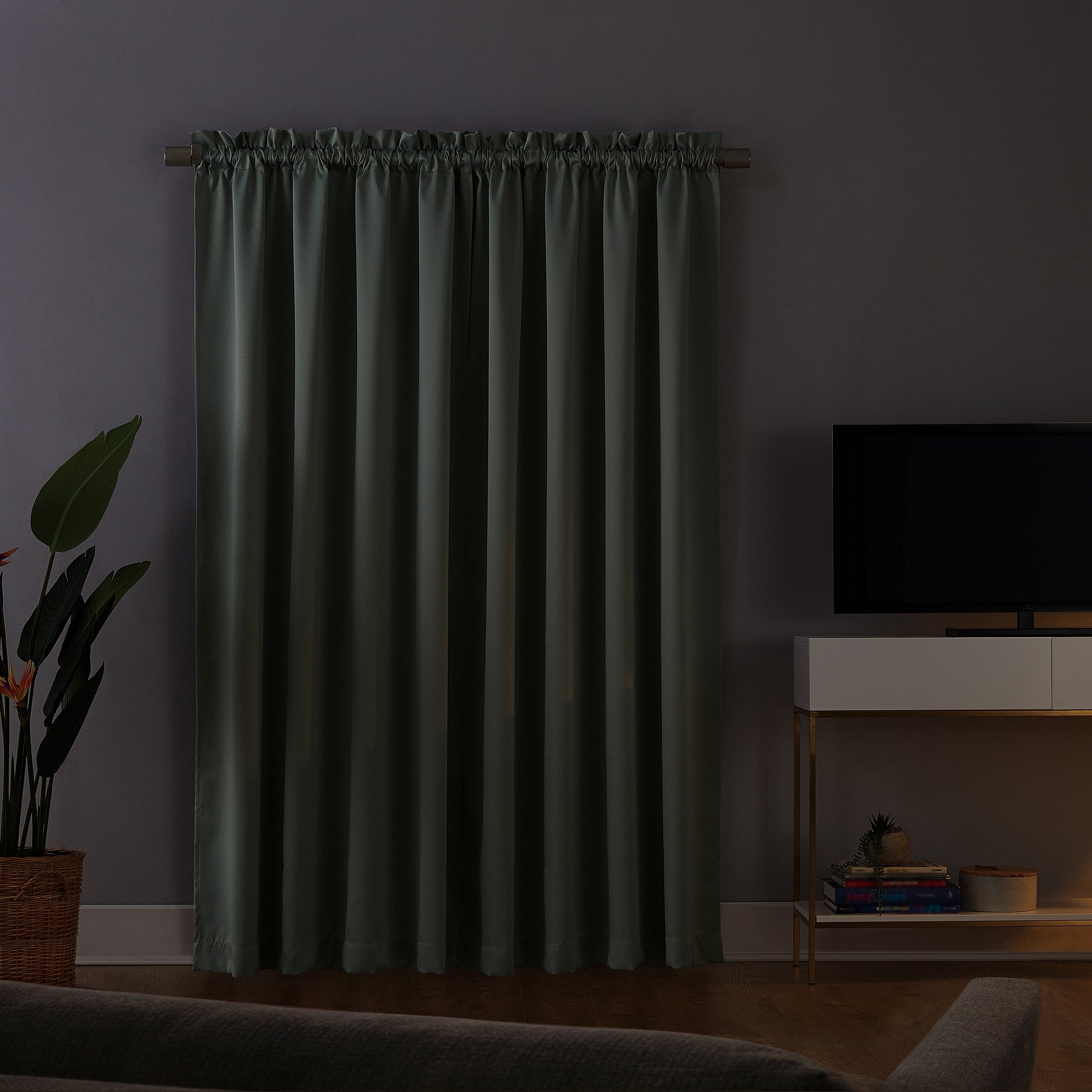 Sun Zero Oslo Theater Grade Extreme Total Blackout Rod Pocket 1-Piece Curtain Panel, Single Panel