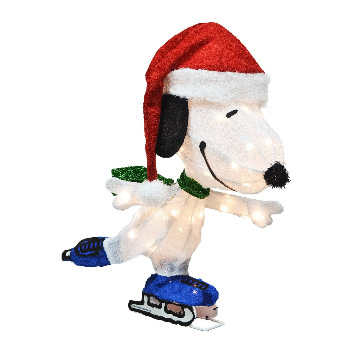 24 Peanuts LED 3D Pre-lit Yard Décor Skating Snoopy