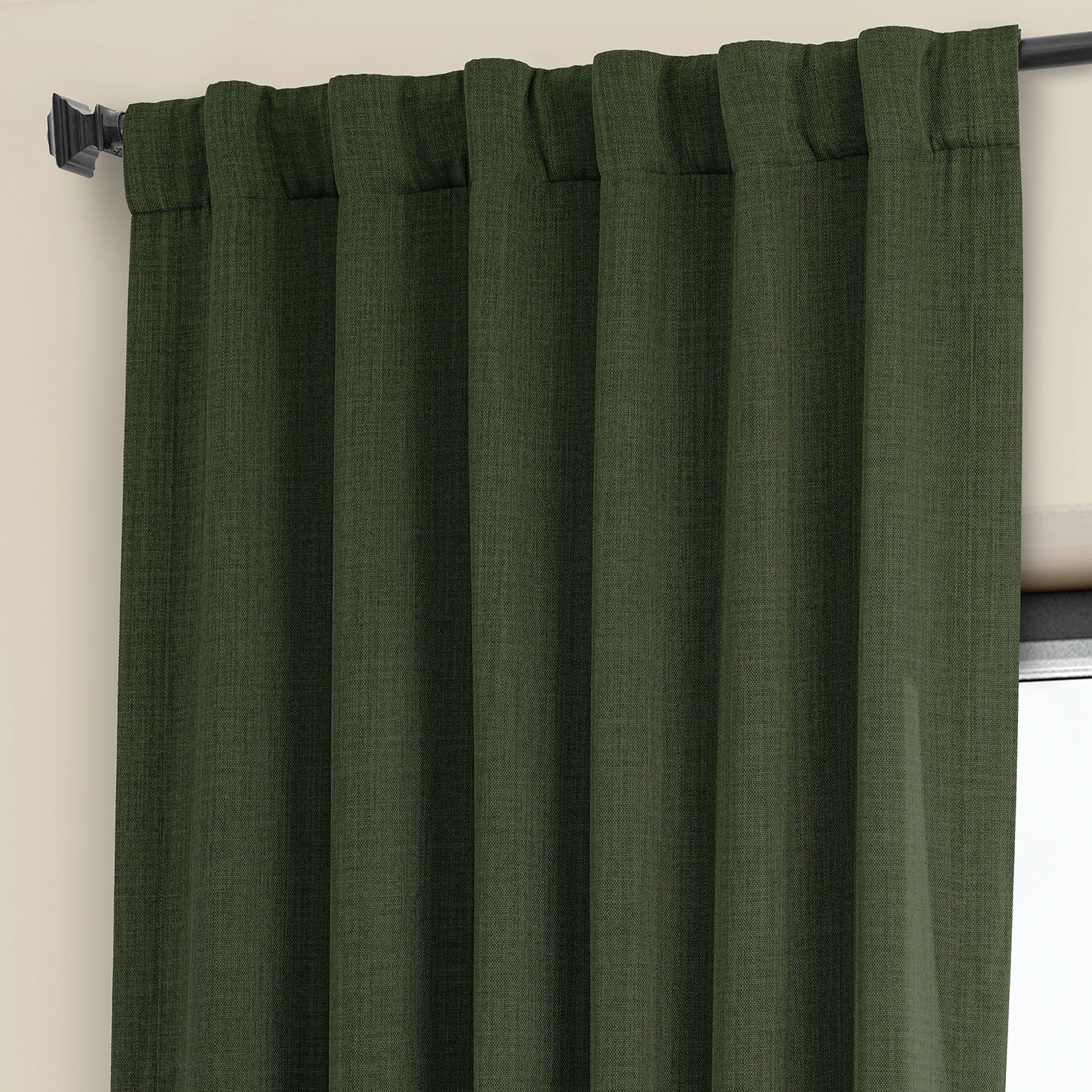 Exclusive Fabrics Faux Linen Room Darkening Curtain (1 Panel)