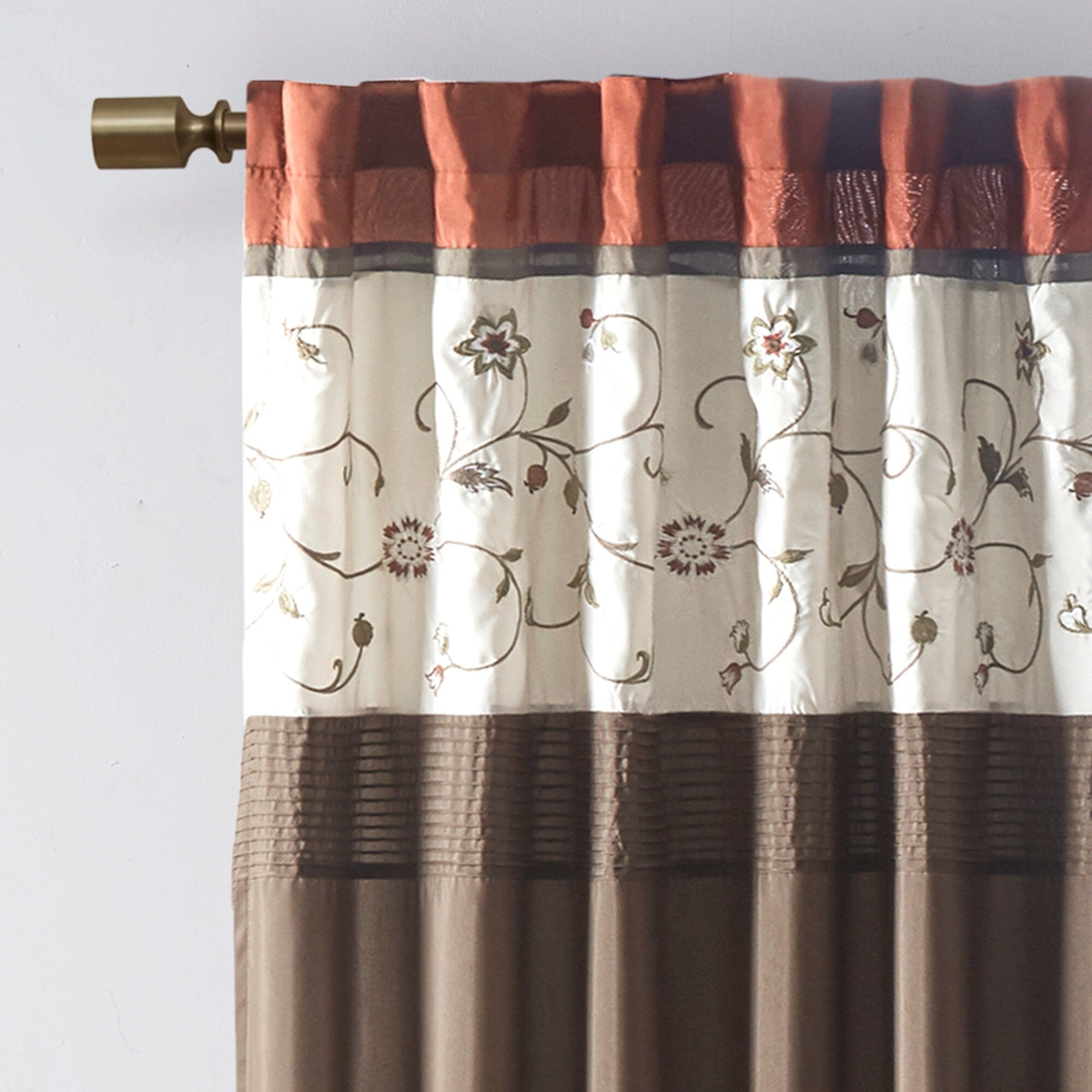 Madison Park Belle Embroidered Window Curtain Panel