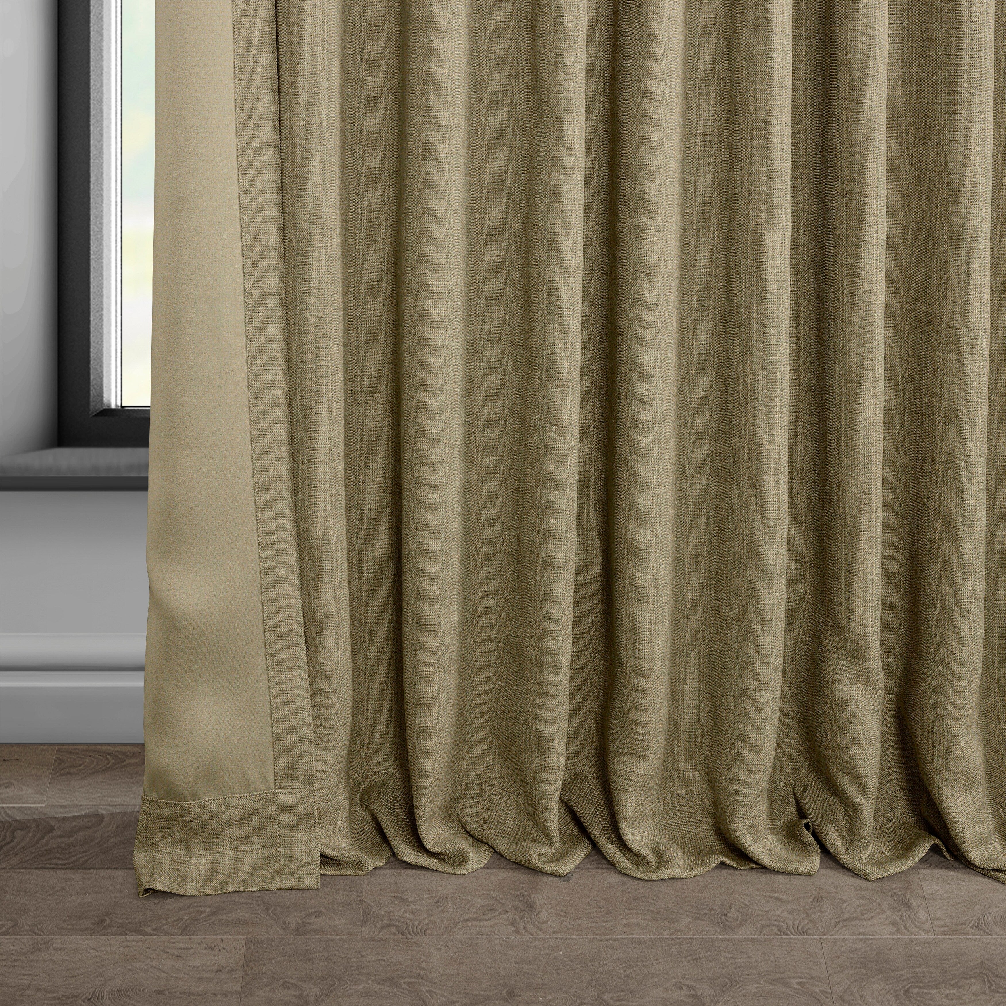 Exclusive Fabrics Faux Linen Room Darkening Curtain (1 Panel)