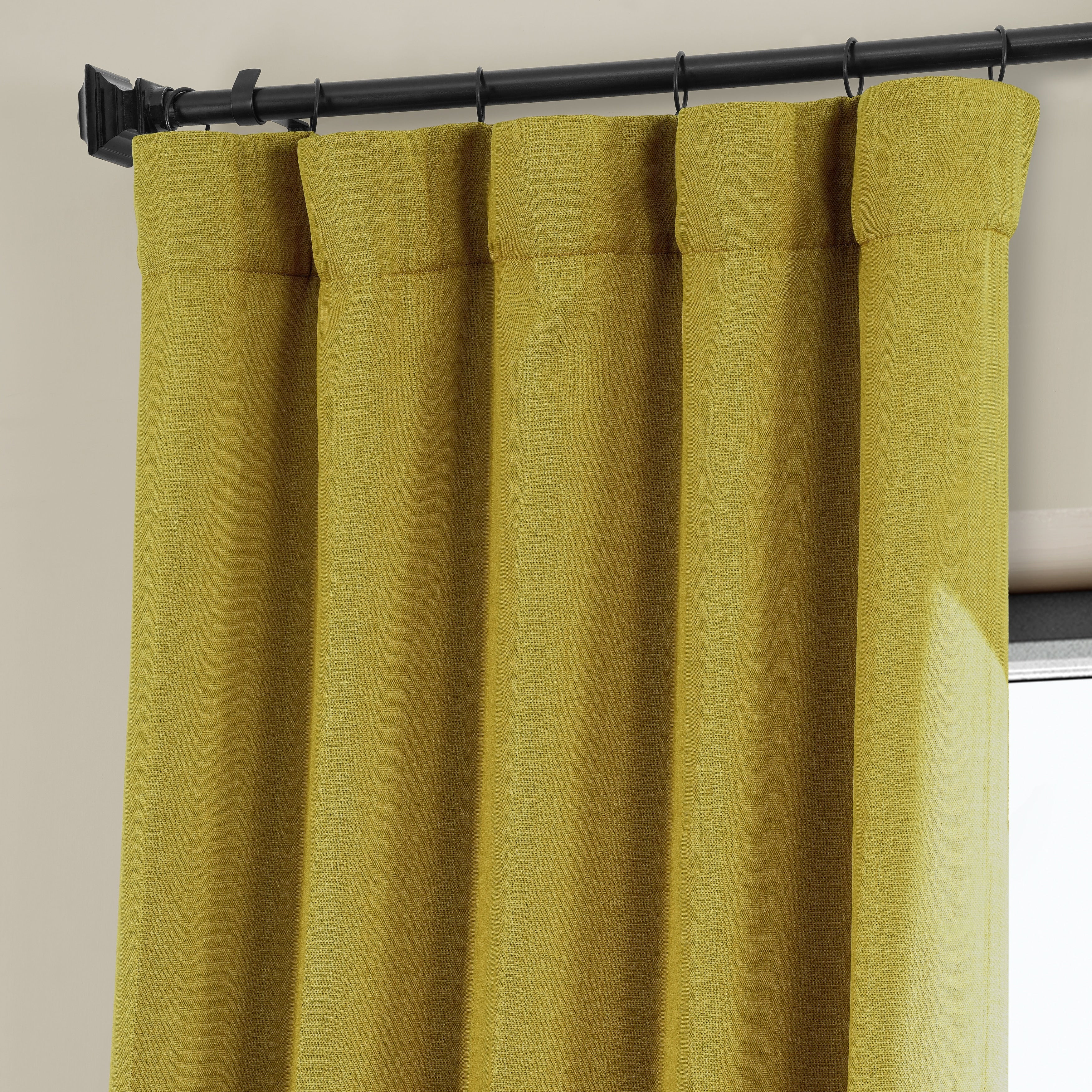 Exclusive Fabrics Faux Linen Room Darkening Curtain (1 Panel)