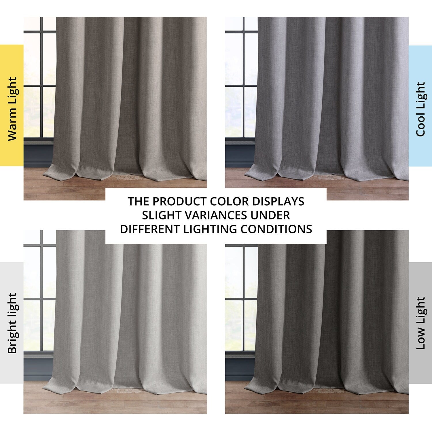 Exclusive Fabrics Faux Linen Grommet Room Darkening Curtain (1 Panel)