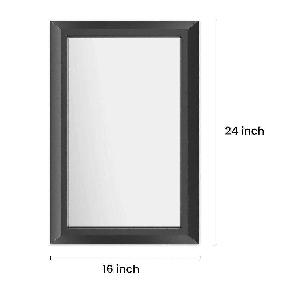 KIOTEE Aluminum Alloy Framed Bathroom Vanity Mirror in Tempered Glass