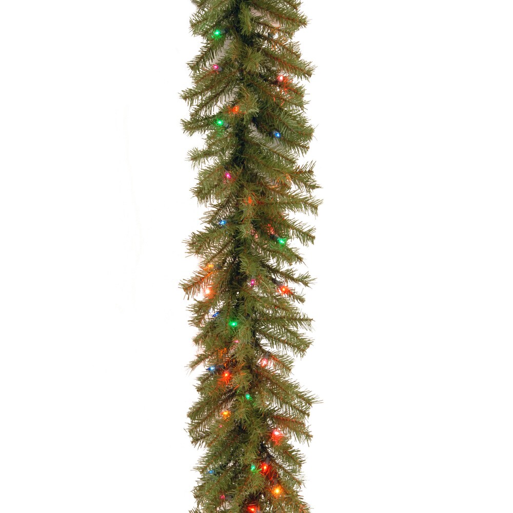 National Tree Company 9' x 10 Norwood Fir Garland with Multi Color LEDs - 9 ft