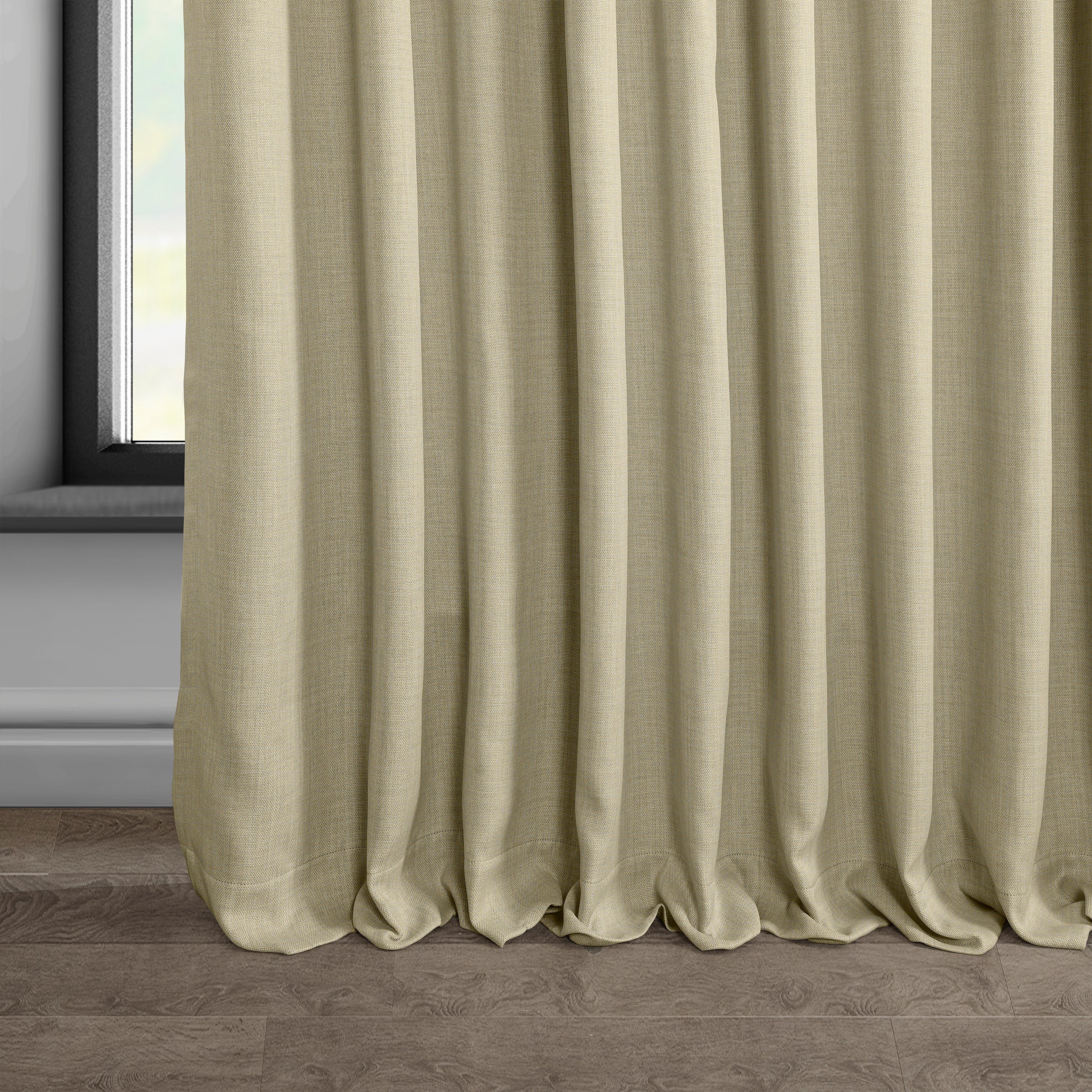 Exclusive Fabrics Faux Linen Room Darkening Curtain (1 Panel)