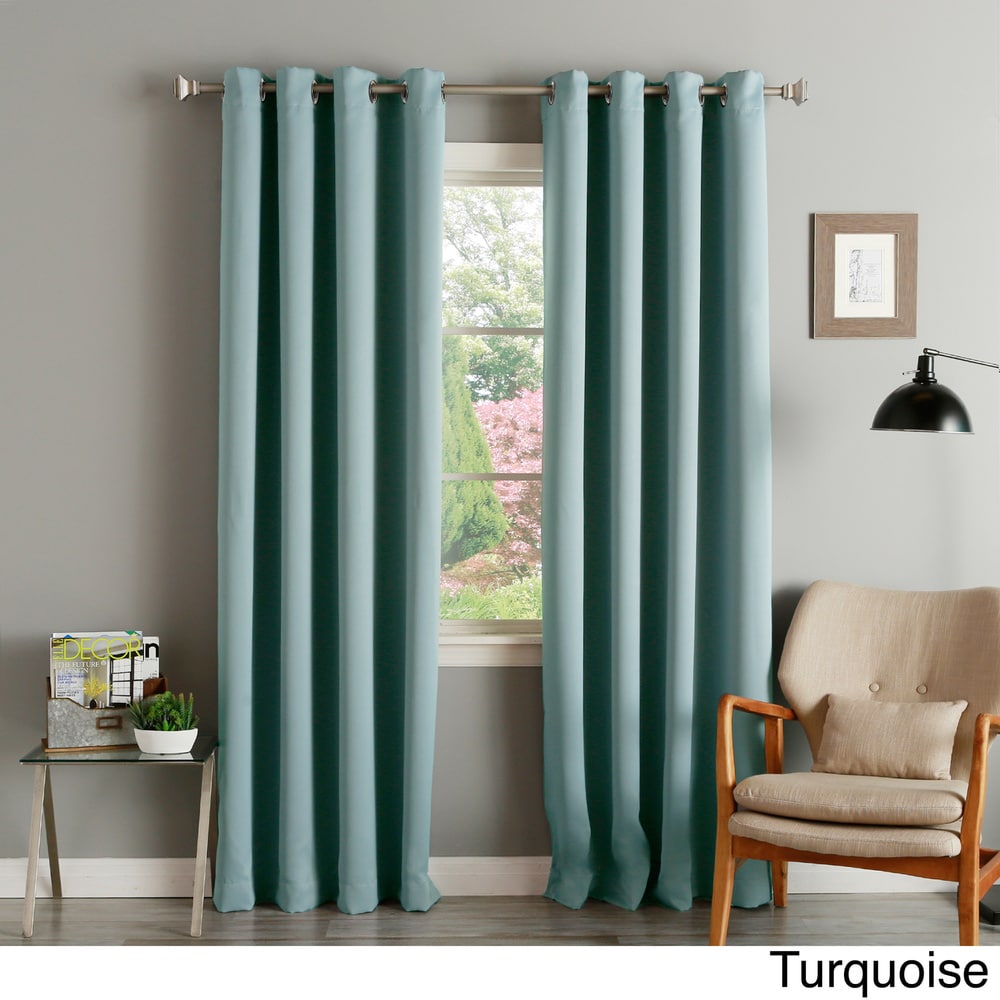 Aurora Home Silver Grommet Top 84-inch Blackout Curtain Pair - 52 x 84 - 52 x 84