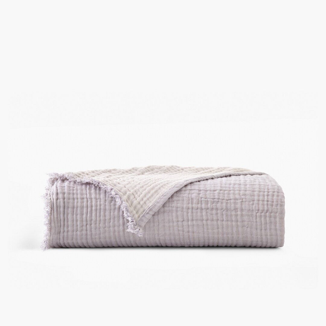 Truly Soft Two-Toned Organic Throw Blanket