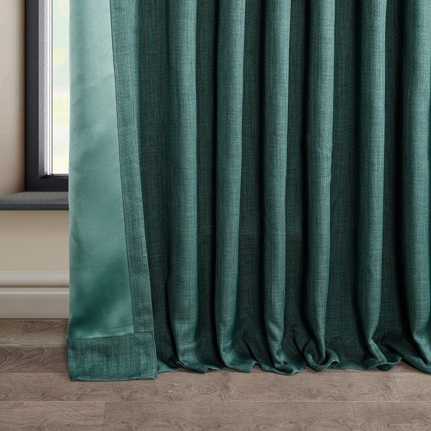 Exclusive Fabrics Faux Linen Room Darkening Curtain (1 Panel)