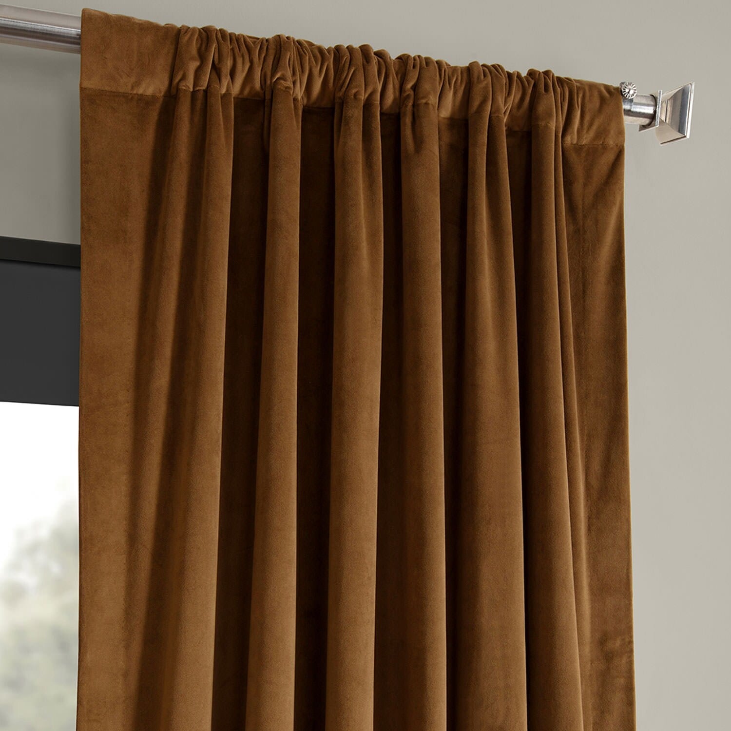 Exclusive Fabrics Signature Velvet Blackout Curtain 108 Inches Long (1 Panel)