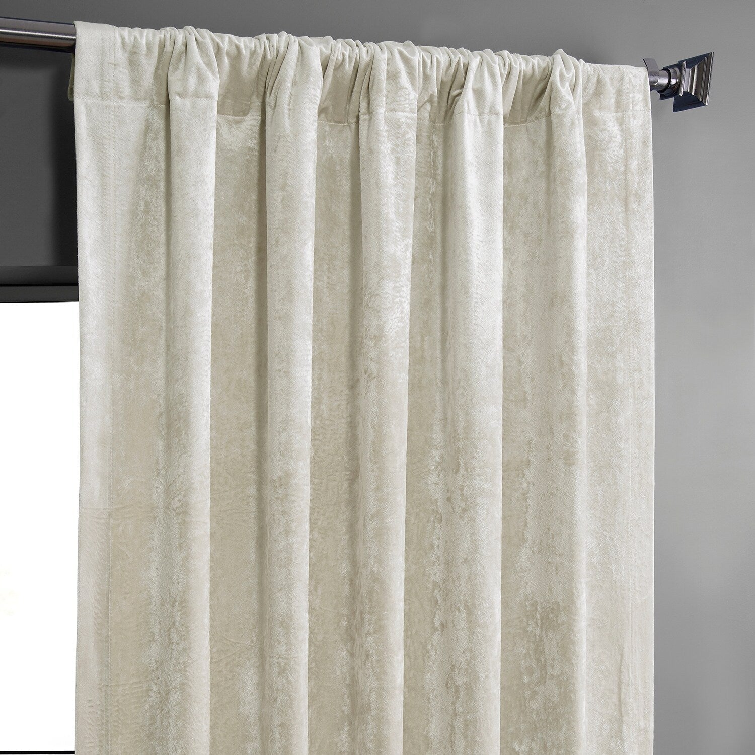 Exclusive Fabrics Lush Crush Velvet Curtains - Room Darkening Curtain for Bedroom & Living Room (1 Panel)