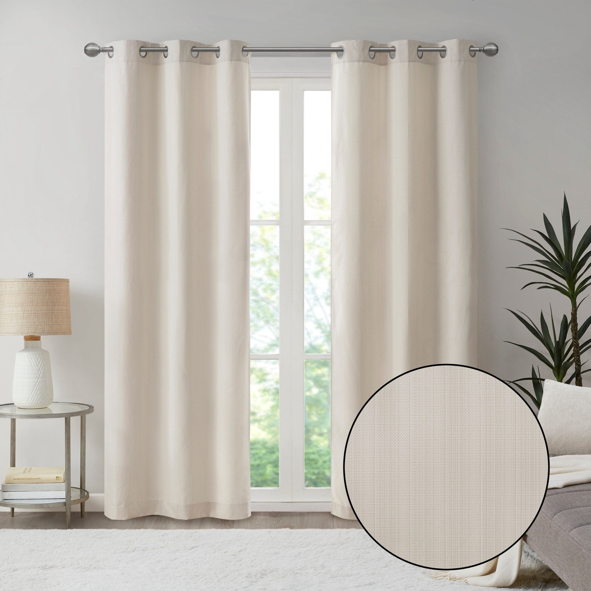 Madison Park Colm Basketweave Room Darkening Curtain Panel Pair