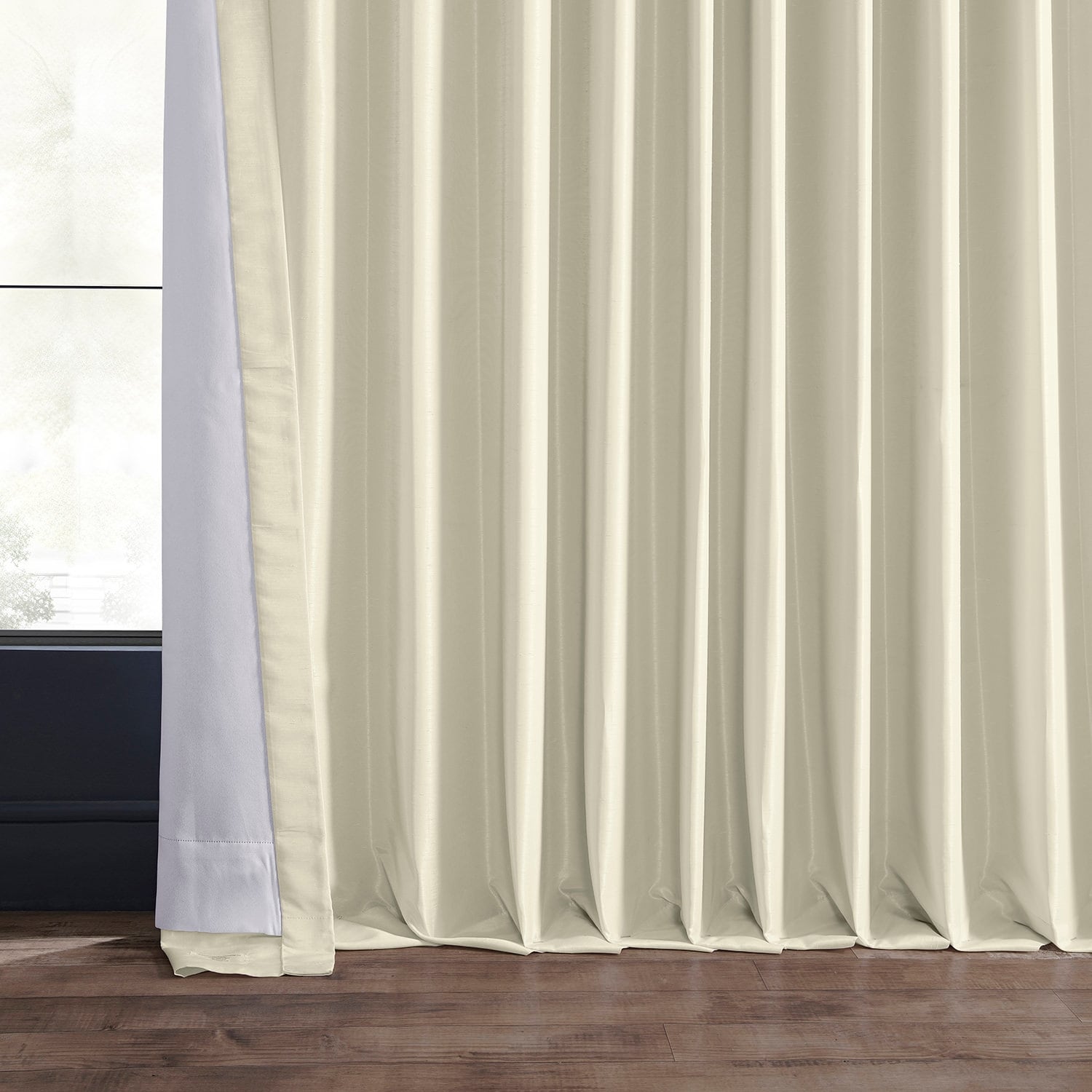 Exclusive Fabrics Blackout Extra Wide Faux Dupioni Curtain (1 Panel)