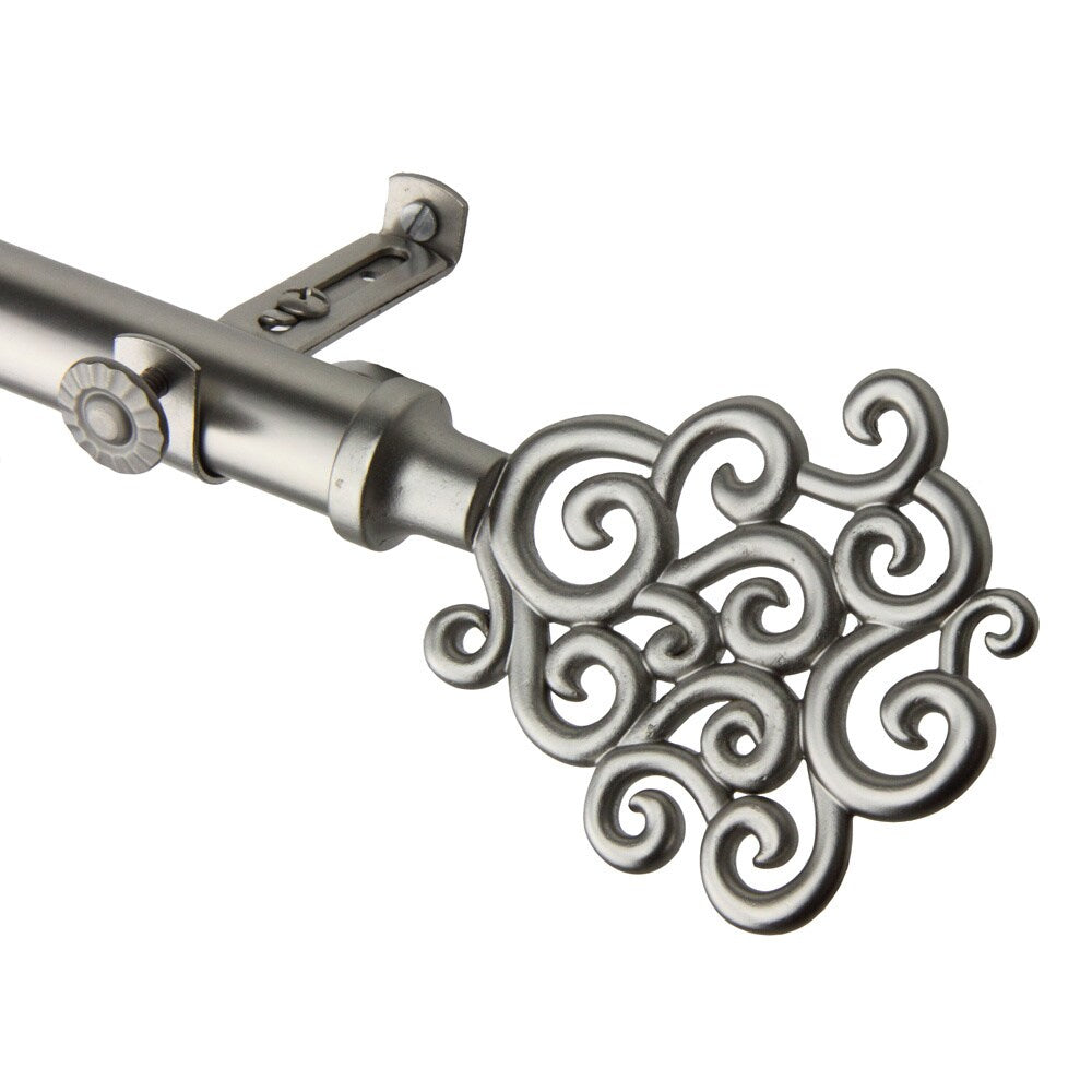 InStyleDesign Cloud Adjustable Satin Nickel Curtain Rod