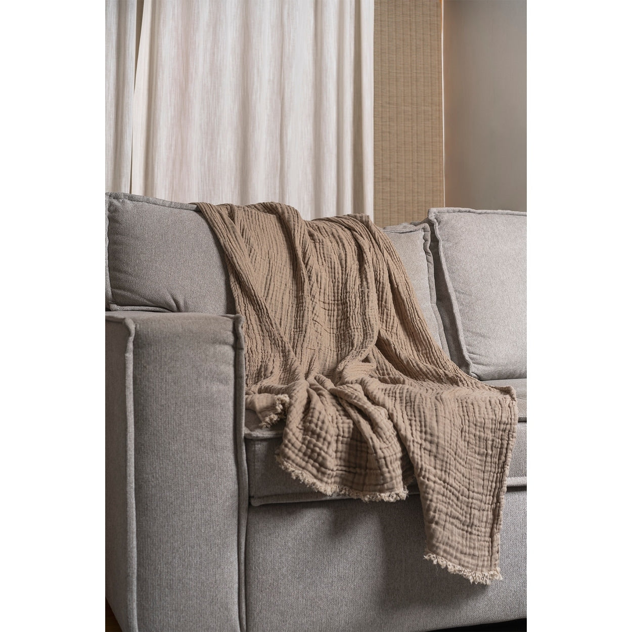 Truly Soft Two-Toned Organic Throw Blanket