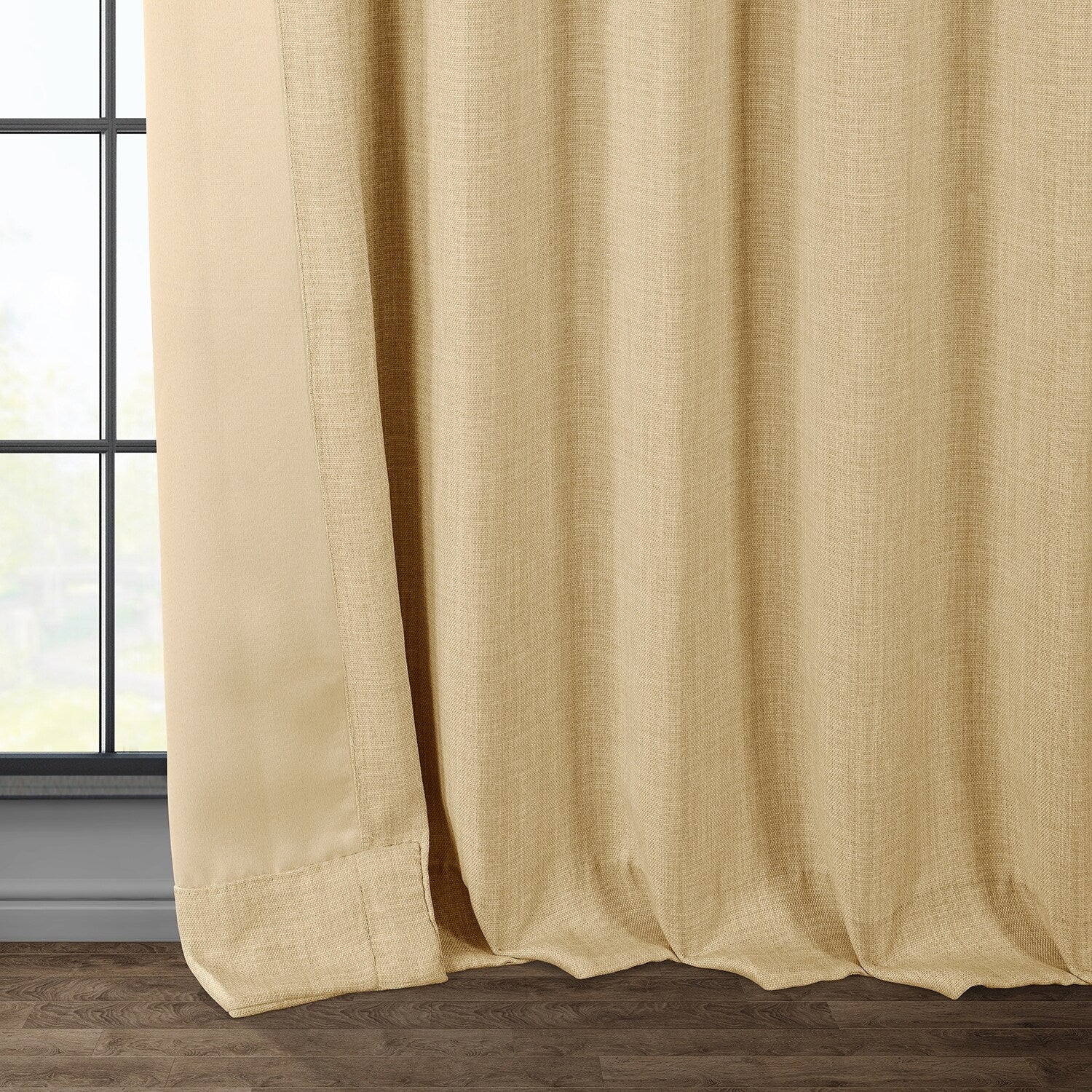 Exclusive Fabrics Faux Linen Room Darkening Curtain (1 Panel)