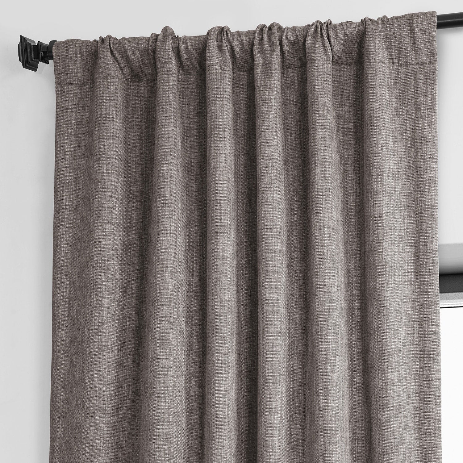 Exclusive Fabrics Faux Linen Room Darkening Curtain (1 Panel)