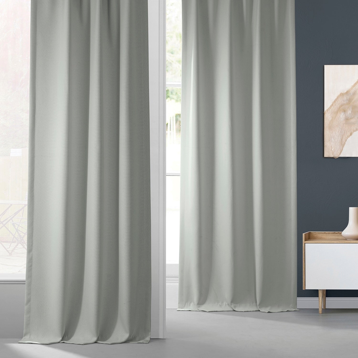 Exclusive Fabrics Faux Linen Room Darkening Curtain (1 Panel)