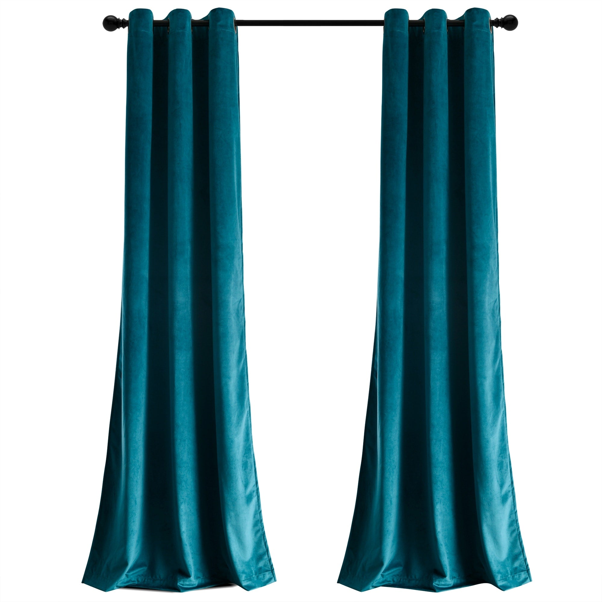 Porch & Den Lapeyrous Velvet Solid Room Darkening Window Curtain Panel Set