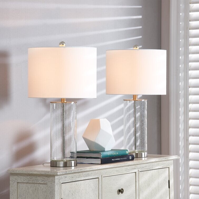 23.75 Clear Glass Table Lamp Set (Set of 2) - 13*13*23.75