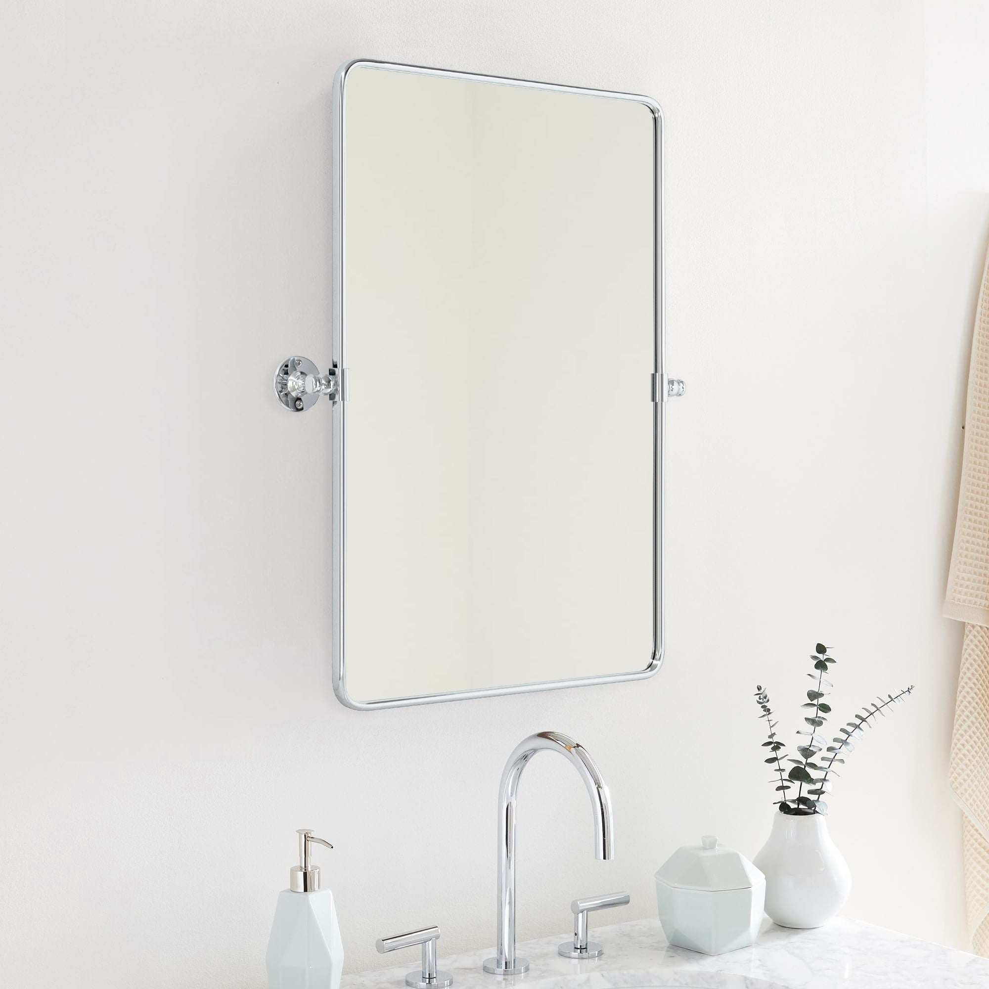 TEHOME Woodvale Rectangle Vertical Metal Wall Mirrors