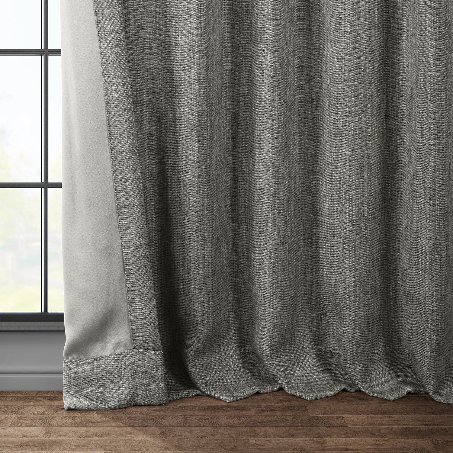 Exclusive Fabrics Faux Linen Room Darkening Curtain (1 Panel)