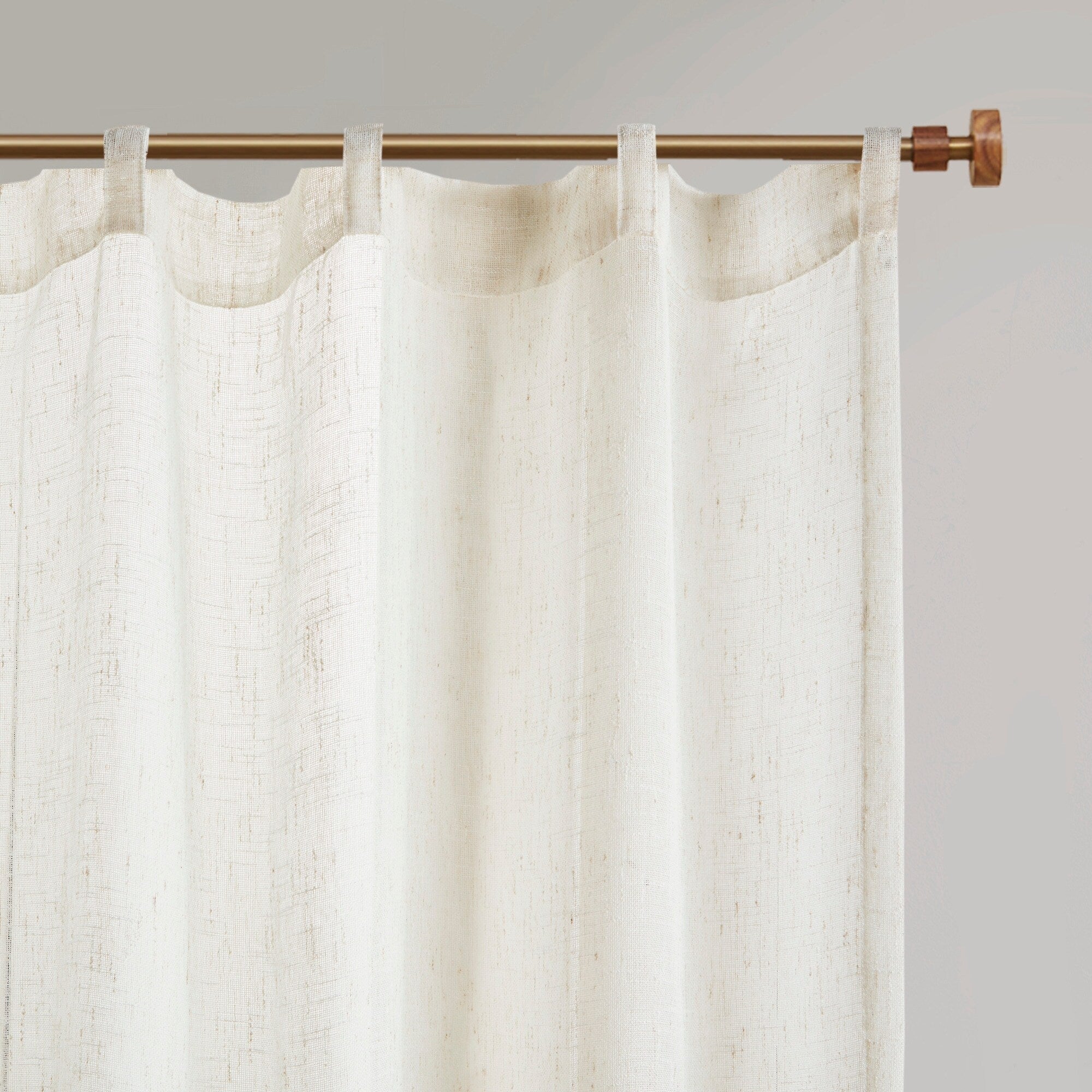 Madison Park Calista Yarn Dye Sheer Curtain Panel Pair